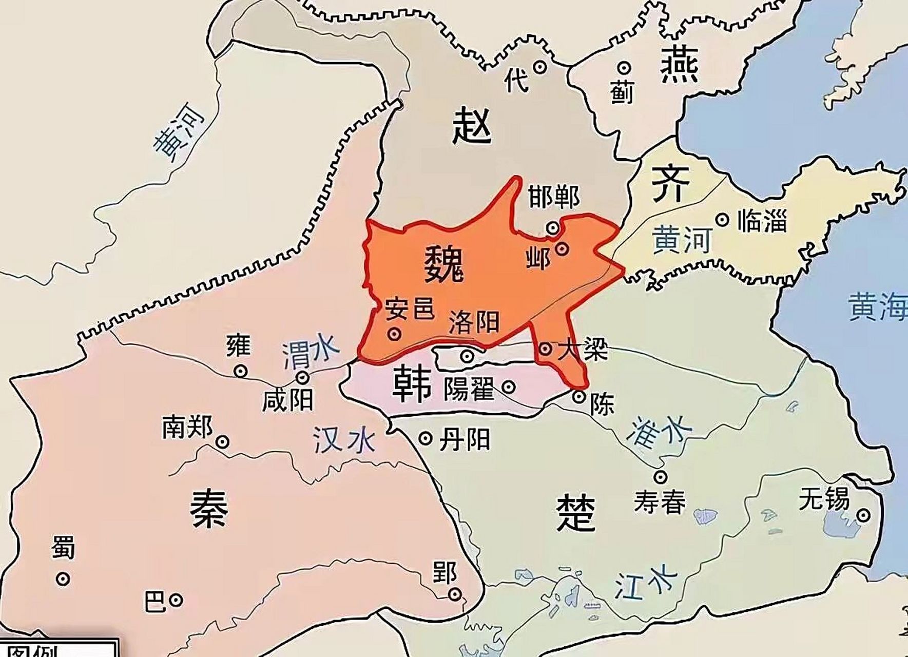 战国时期地图 战国时期地图