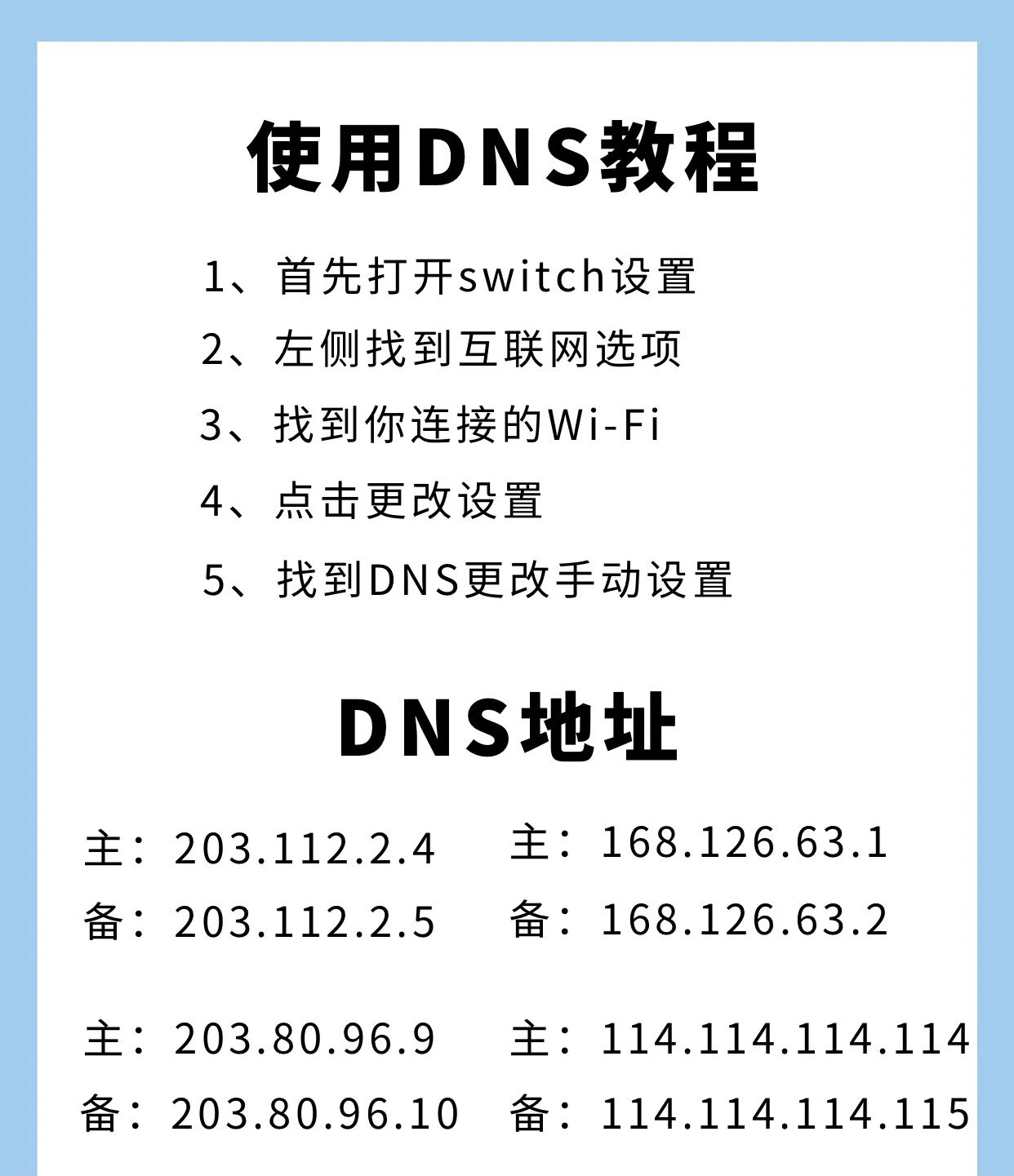 switch2022最佳dns设置