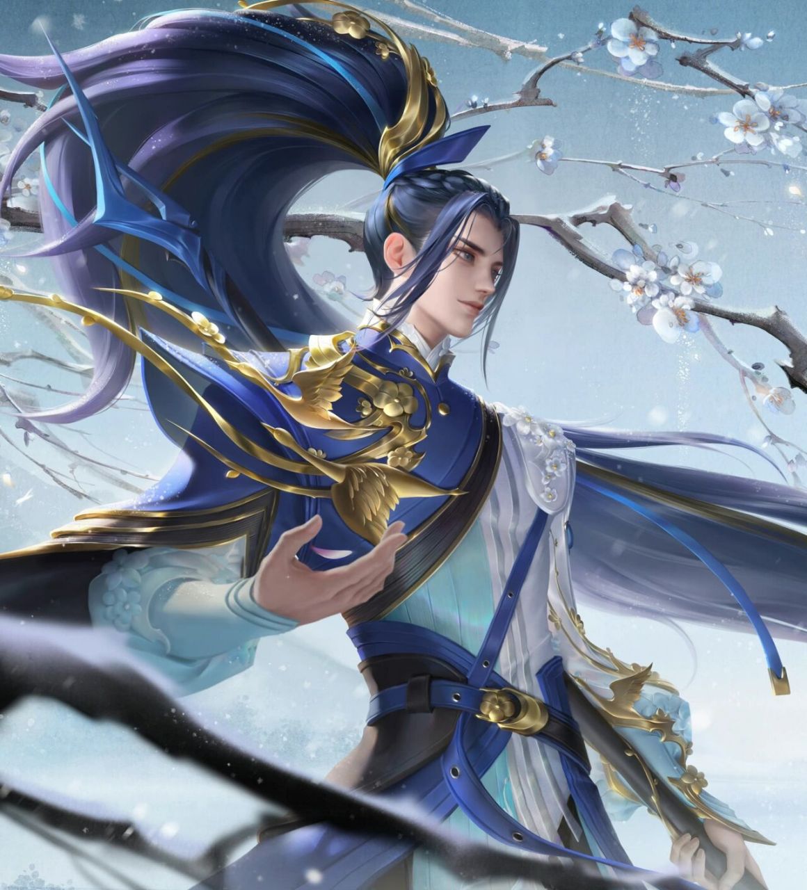 王者荣耀|韩信傲雪梅枪海报和建模没打架    新皮肤傲雪梅枪这次海报