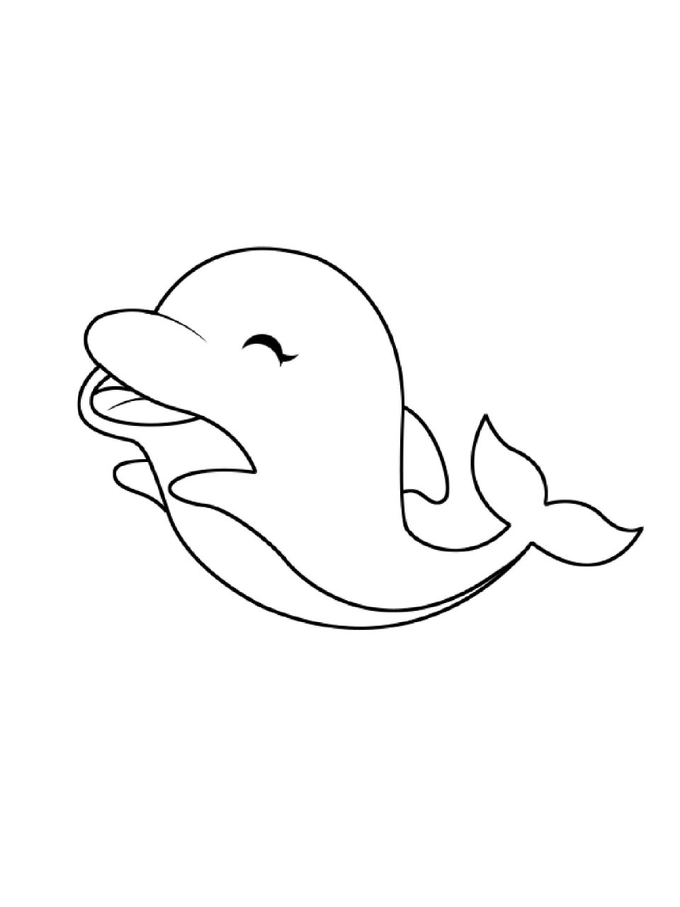 儿童简笔画|海豚 简单又可爱的海豚98,暑假陪孩子一起画起来吧