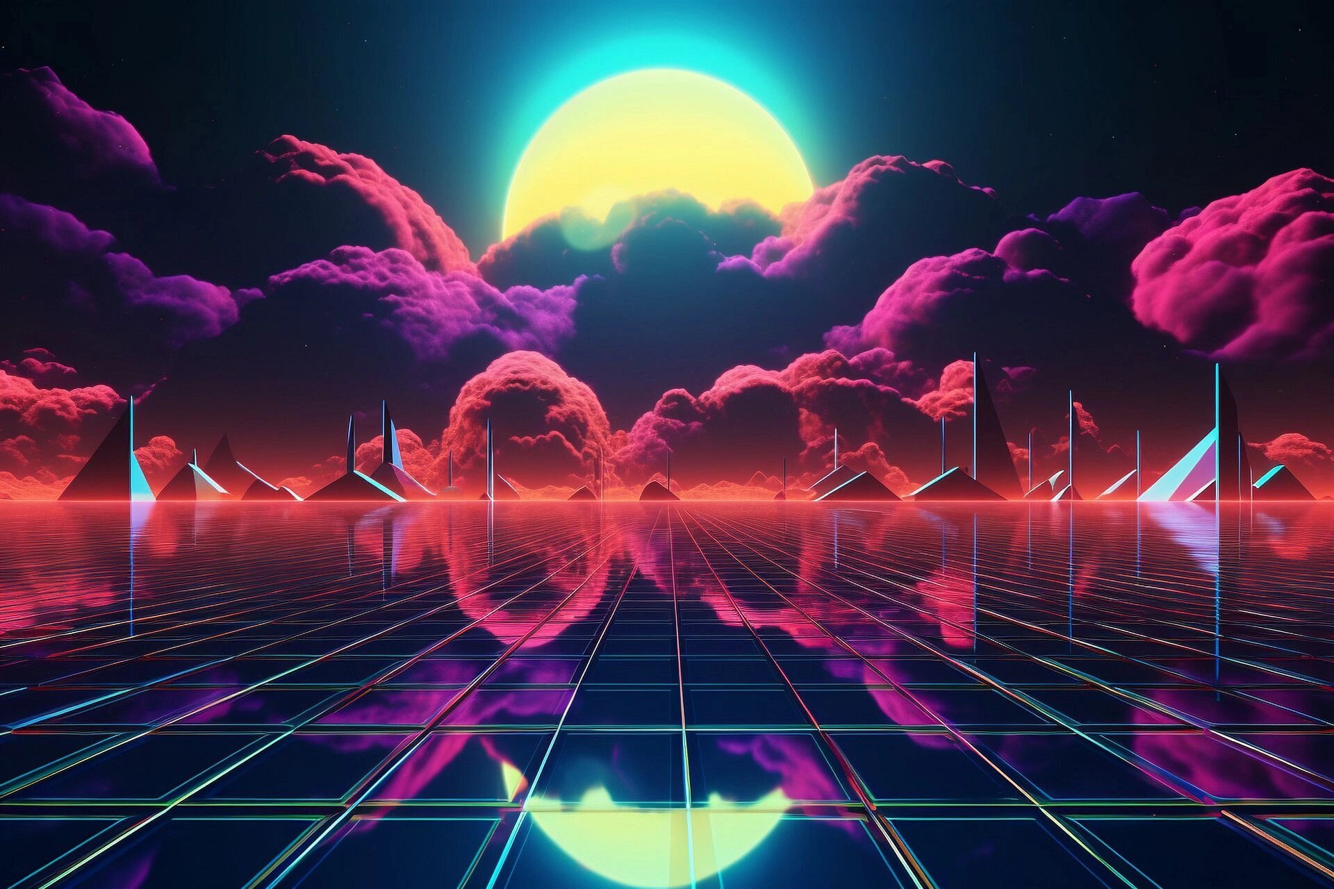 创意背景‖蒸汽波赛博朋克设计风格创意图①  如果你