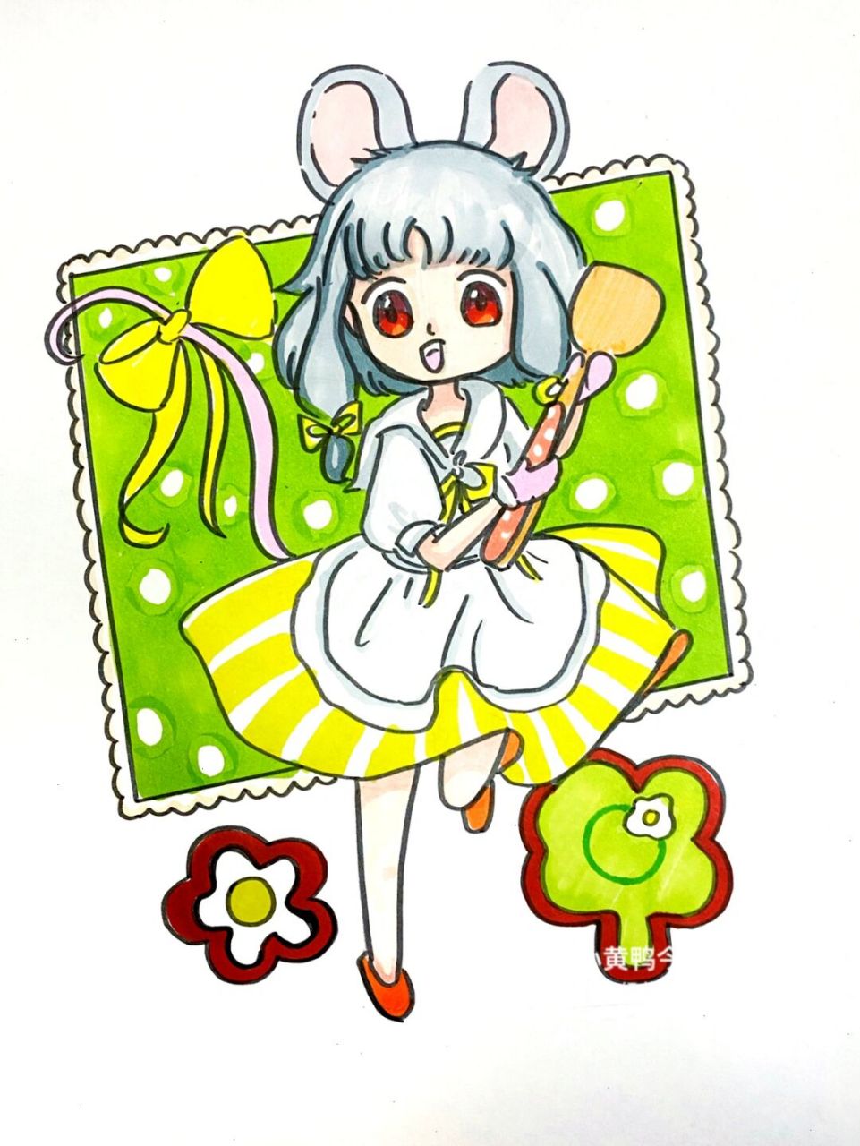 动漫女生 #卡通画# #马克笔# #动漫# #动漫女生# #女生动漫# #动漫跑