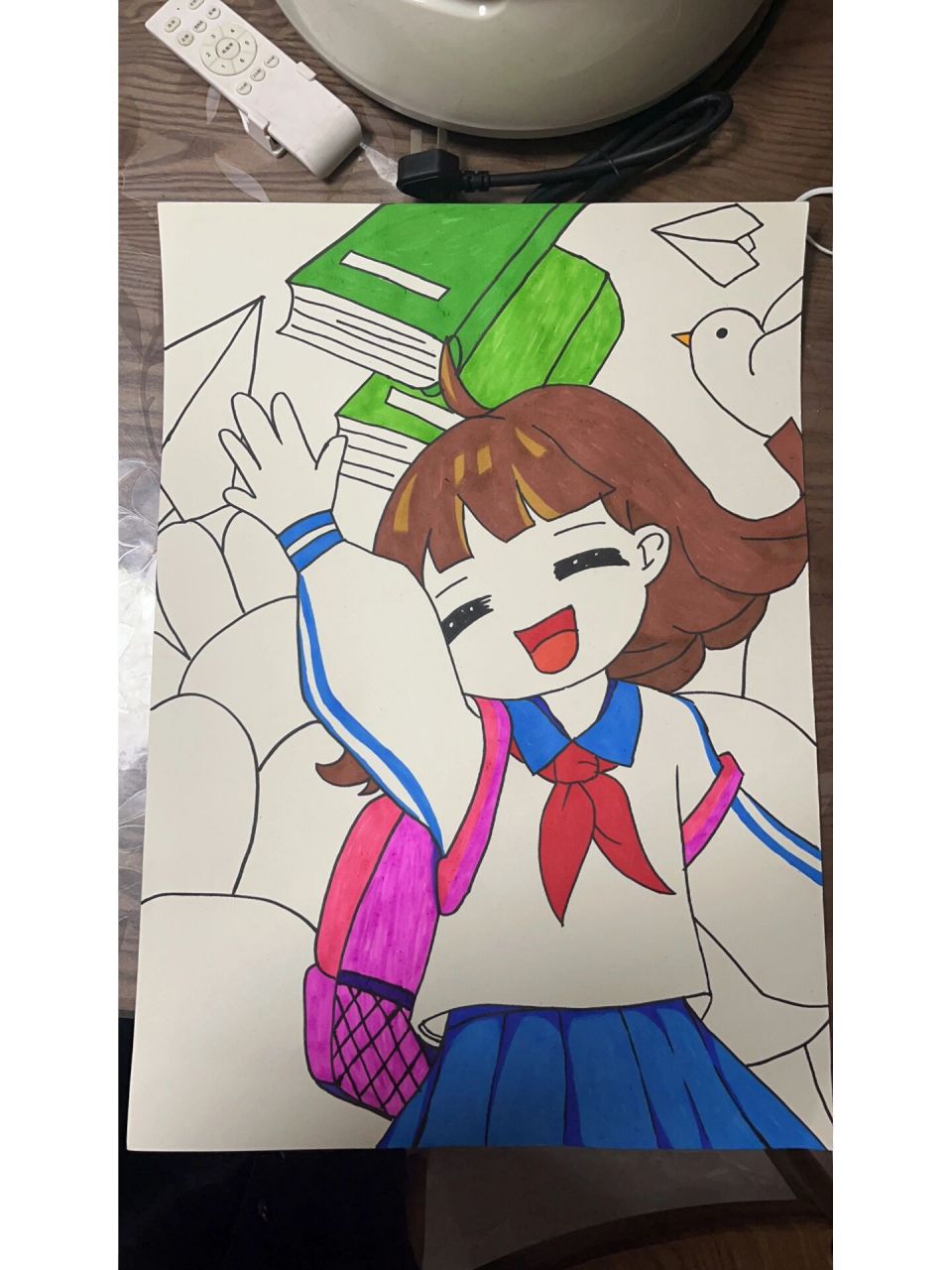 积极向上主题的儿童画(附线稿) 积极向上,在阳光下成长,双减下的我们