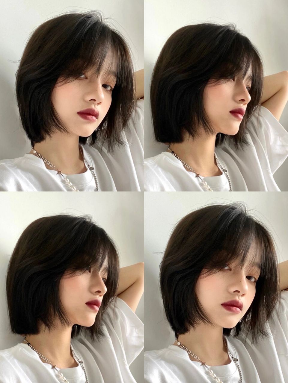 日系短发|八字刘海～超a短发,免打理发型 787878首先齐刘海!