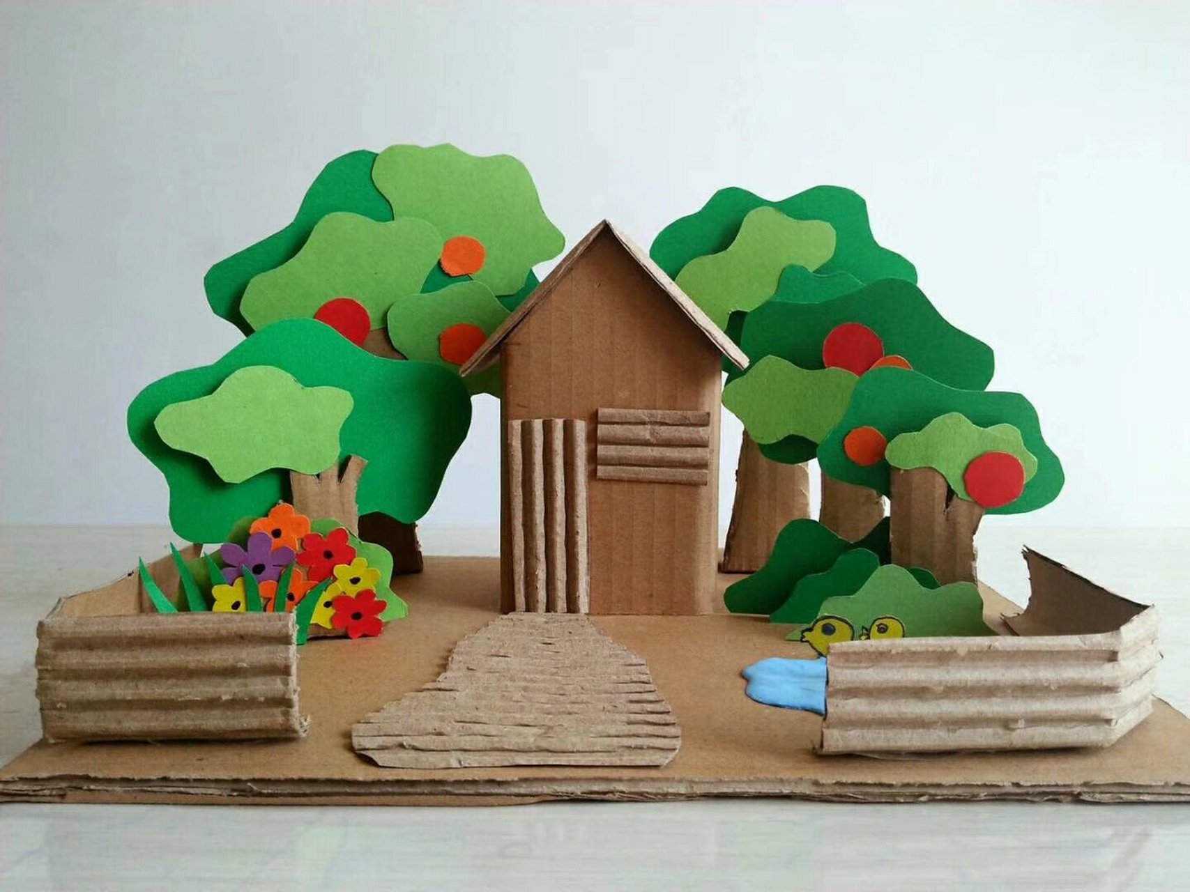 废物利用——立体小房子