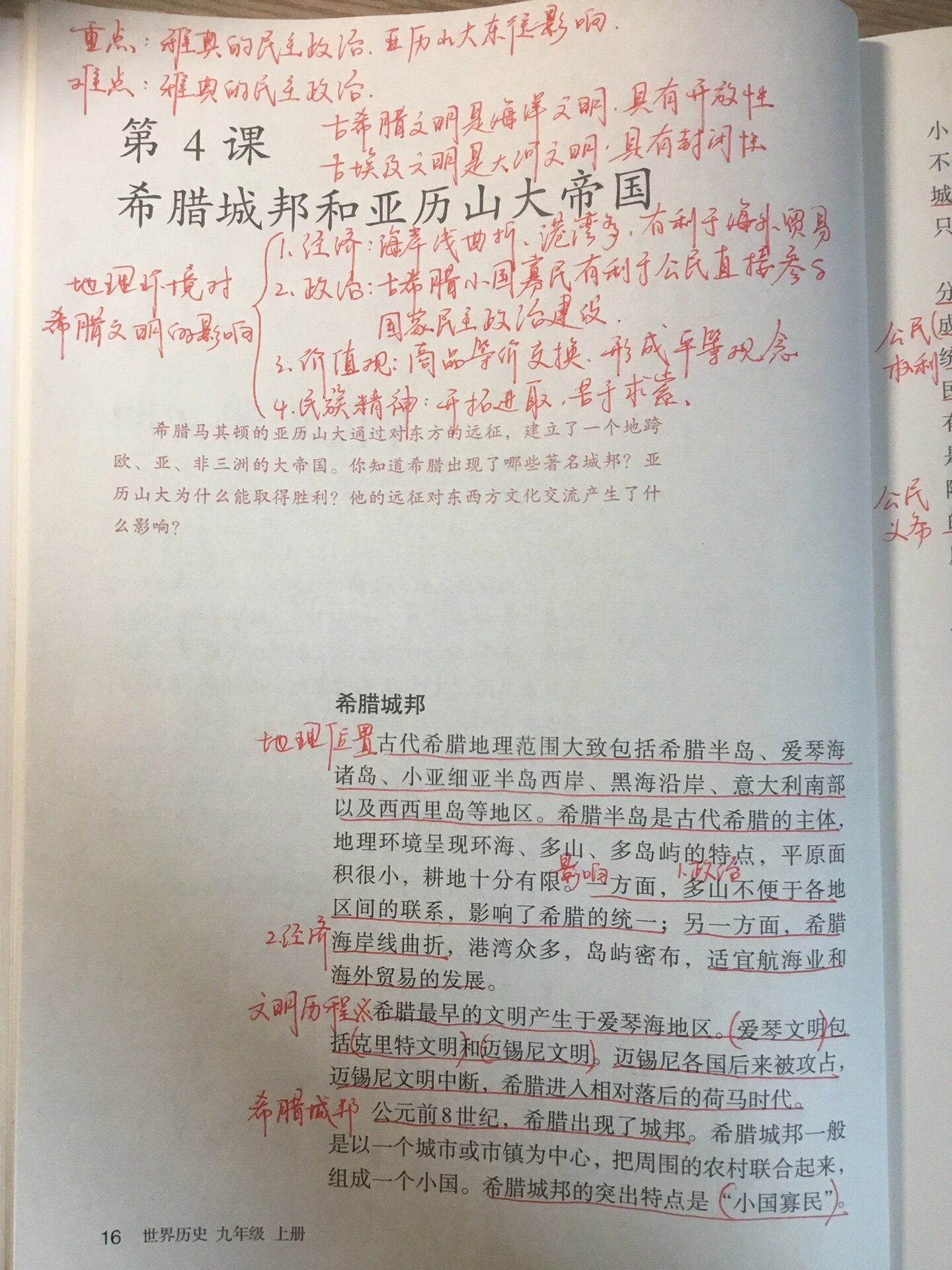 九上|古希腊城邦和亚历山大帝国