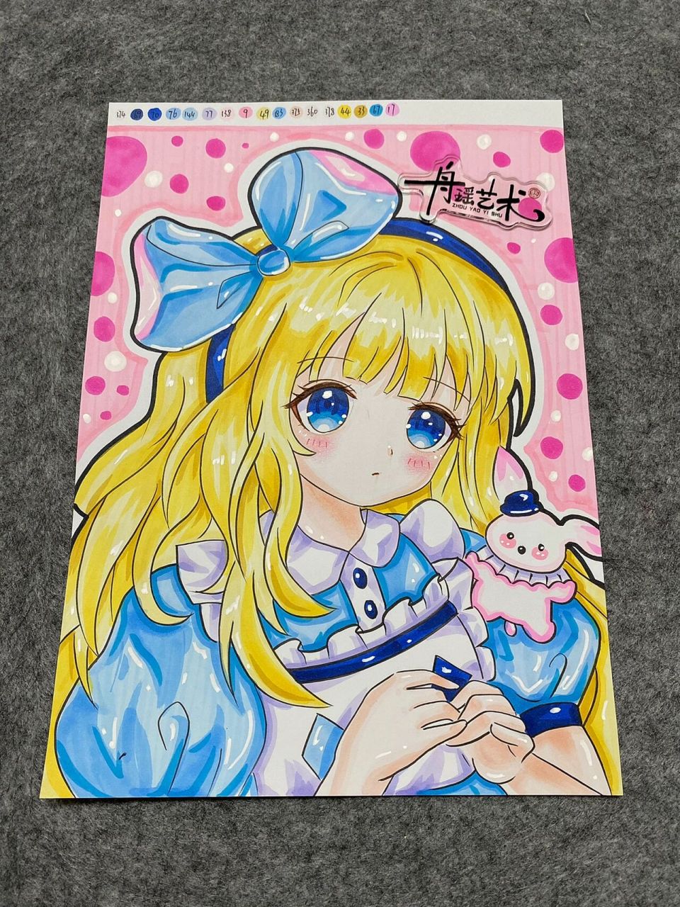 【动漫临摹卡】高级女生动漫人物  高级动漫女生人物,有色块图,线稿