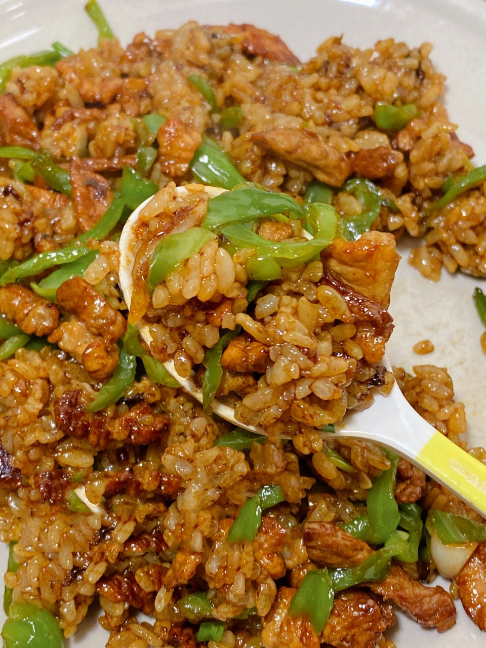 我爸教我的青椒肉丝炒饭!