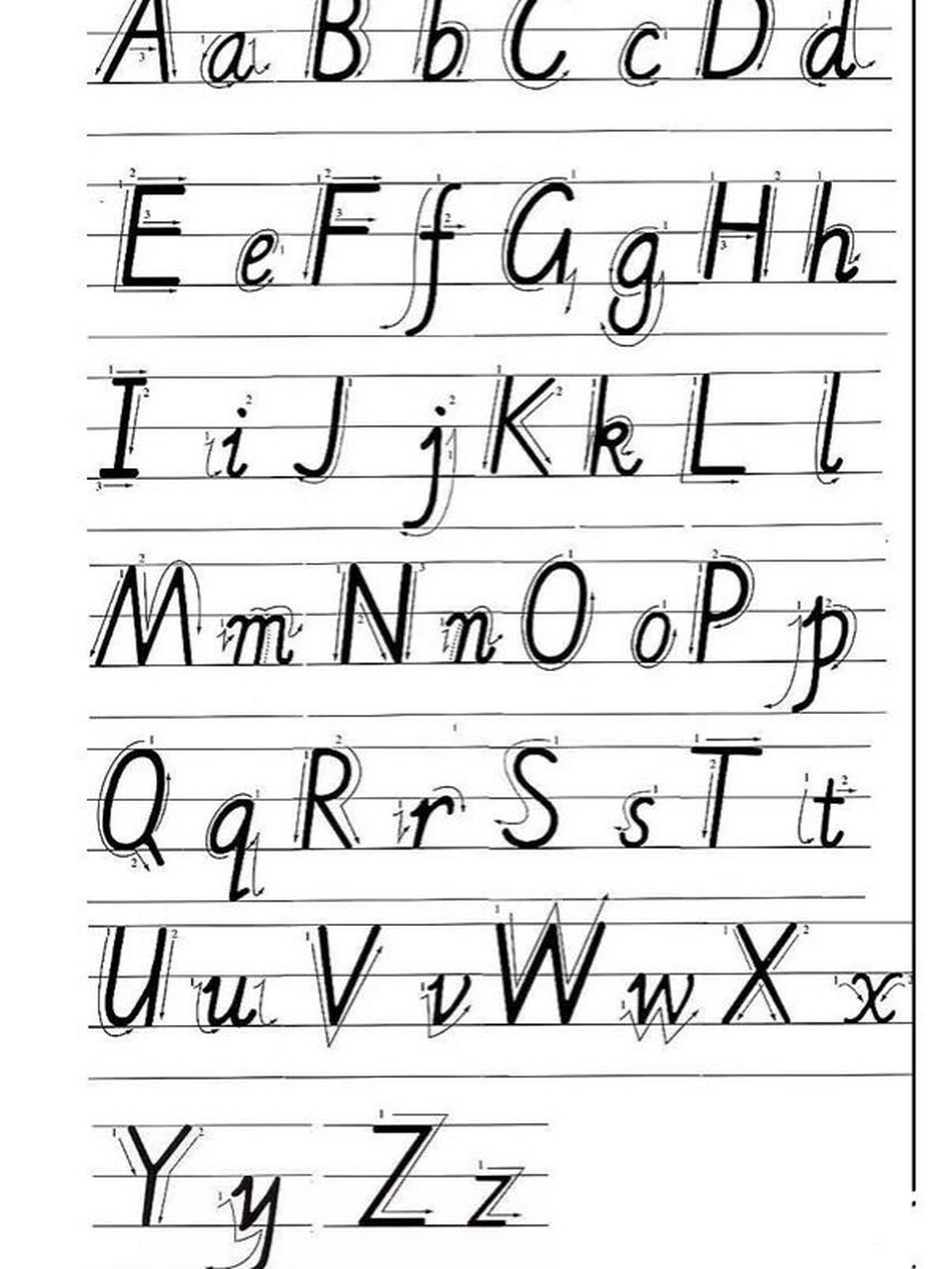 三年级英语字母的规范书写 (1)应按照字母的笔顺和字母在三格中应占的