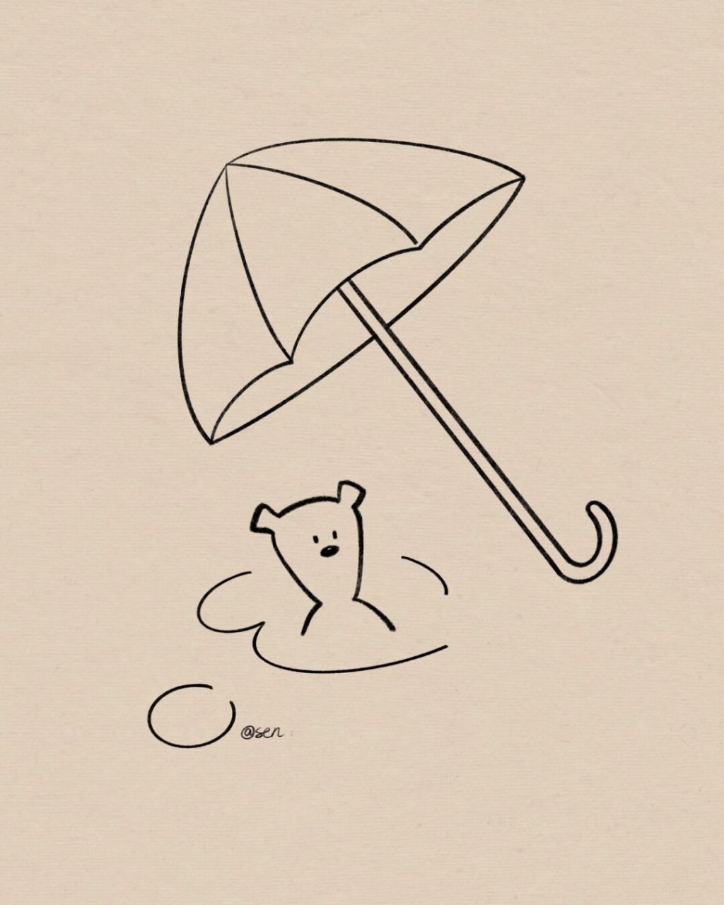 憨豆先生的泰迪熊玩偶|简笔画|附过程 临摹:荒诞初一 #画画# #简笔画