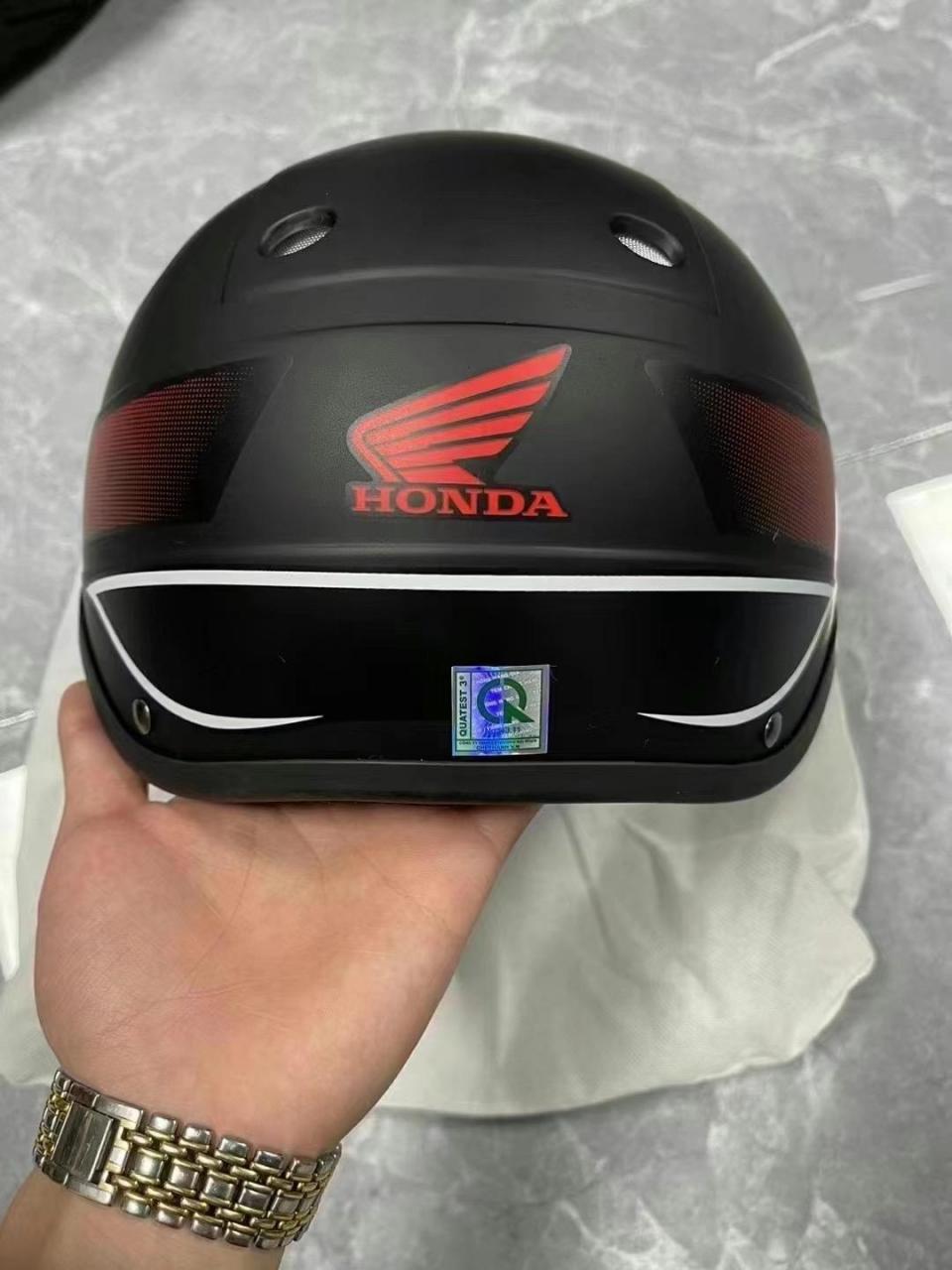 越南本田本田头盔摩托车安全帽半盔骑行必备可选:哑光黑 哑光蓝 哑光