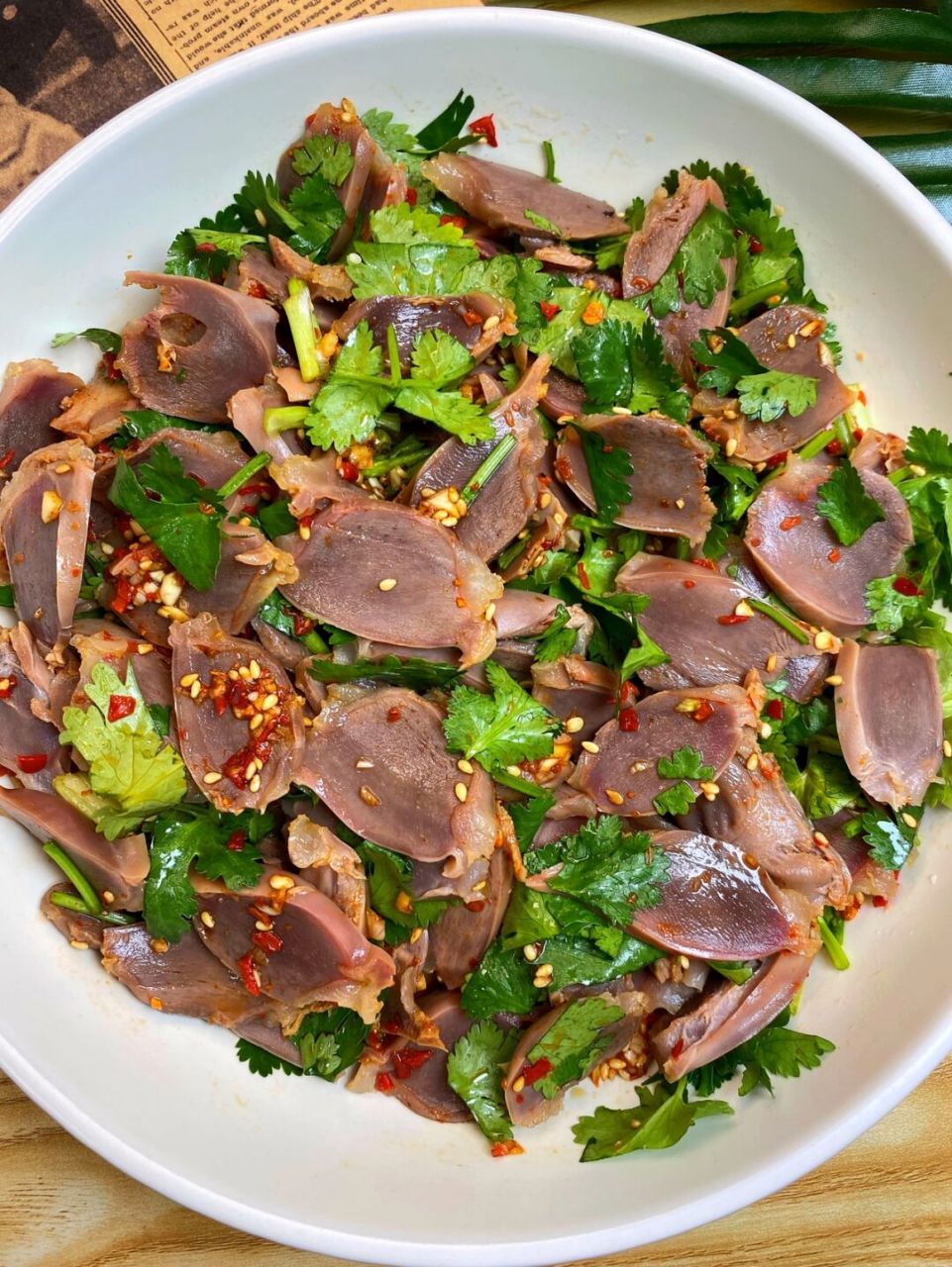 无油版的凉拌鸭胗6015减脂又好吃6015不用浇热油73更加的