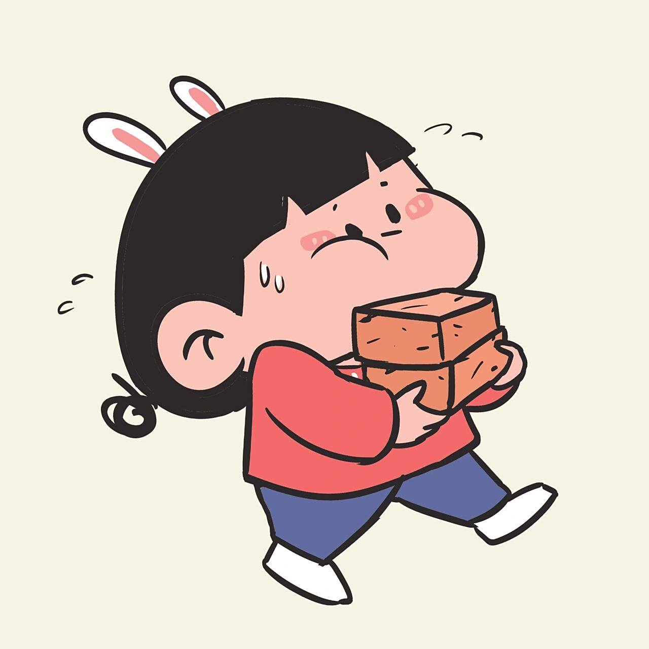 原创|可爱情侣头像壁纸|搬砖 你也搬 我也搬 明天我就变大款 你也搬