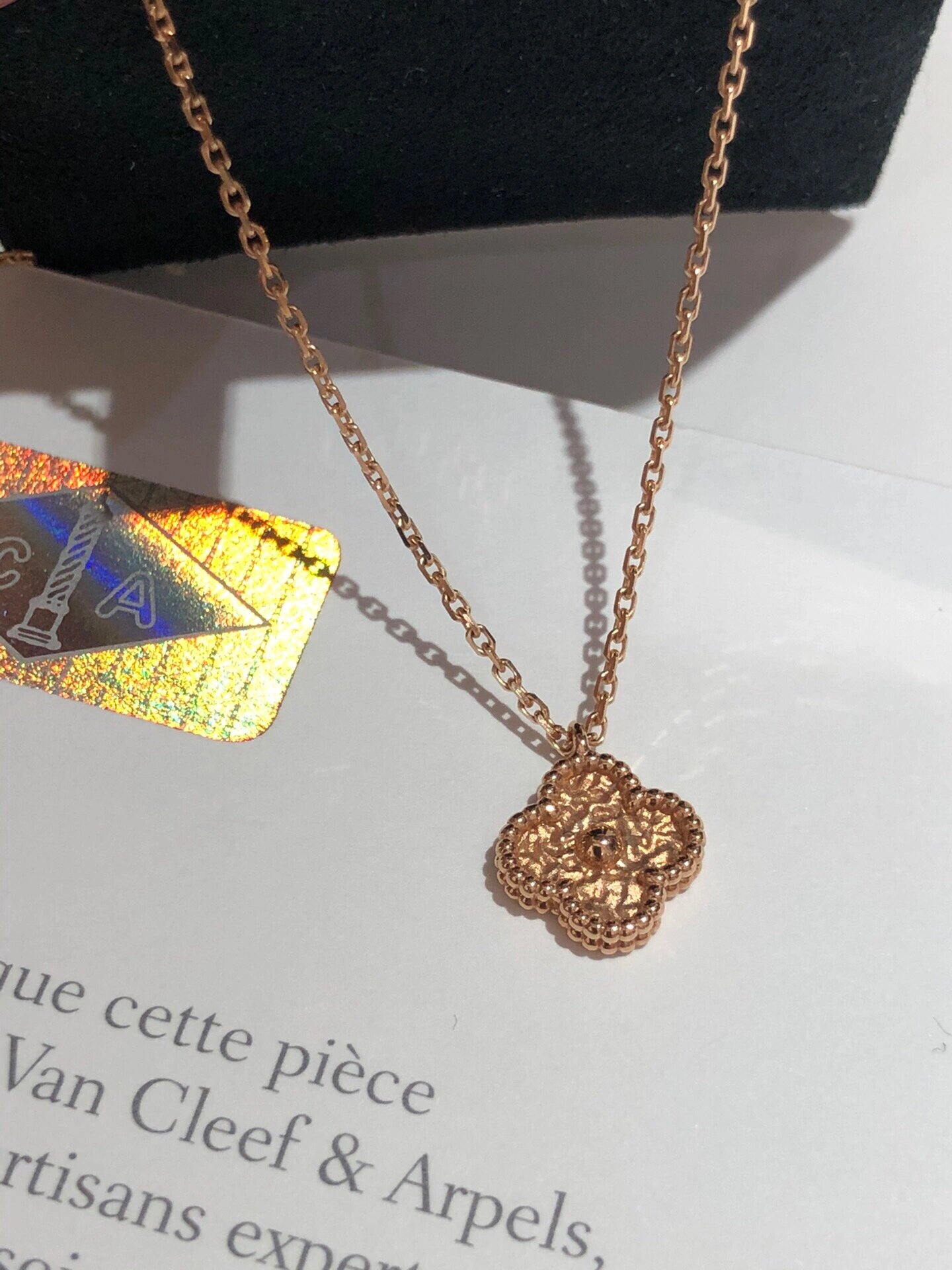 梵克雅宝 熔岩小号四叶草项链 全新可送礼梵克雅宝 熔岩小号四叶草