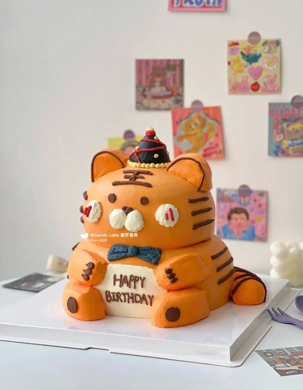 小老虎立体双层蛋糕合集 可可爱爱小老虎蛋糕,立体老虎,双层老虎91