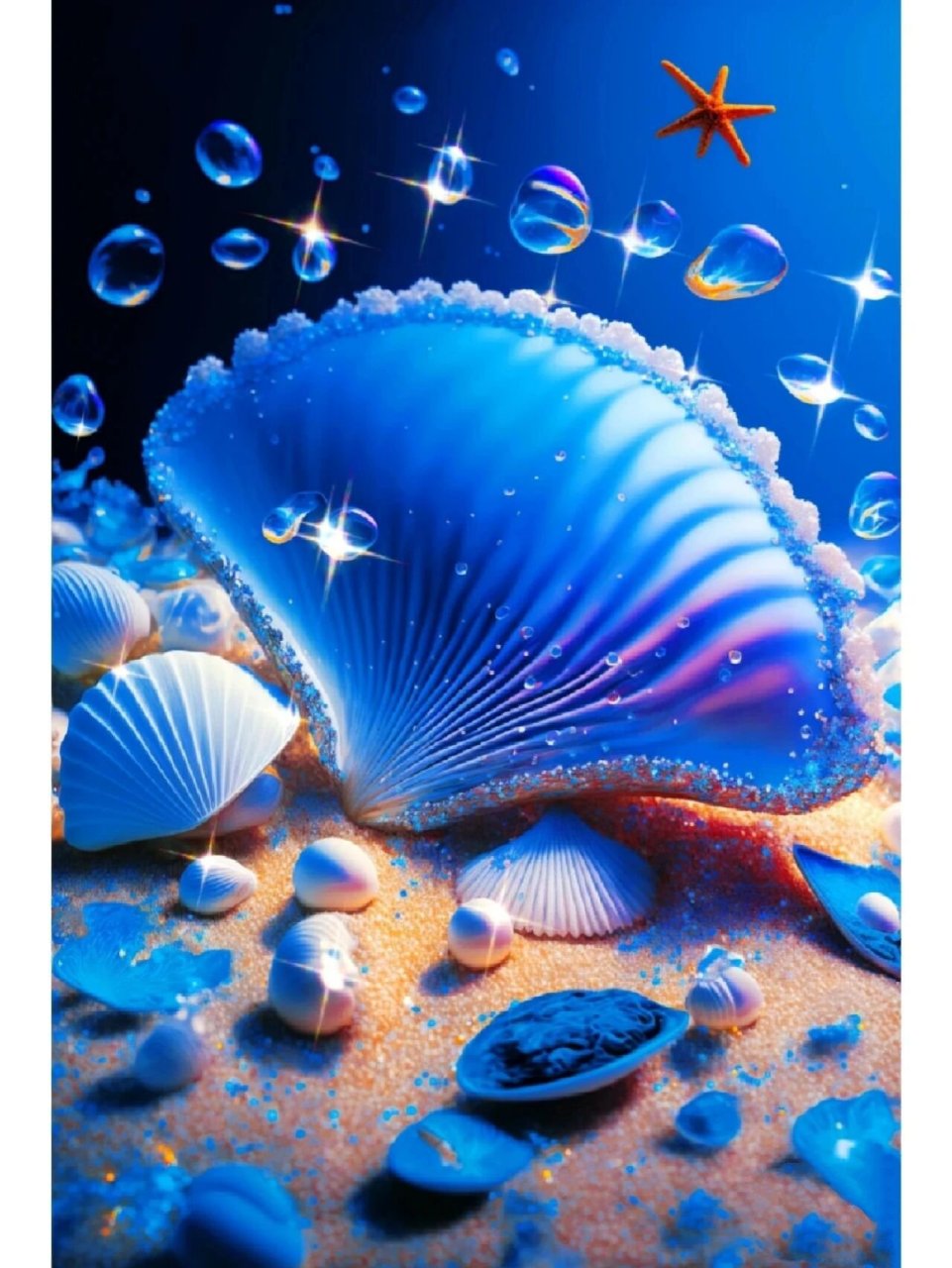 海洋里晶莹剔透的蓝色贝壳,你喜欢哪一个 现在我很欢迎粉丝评论