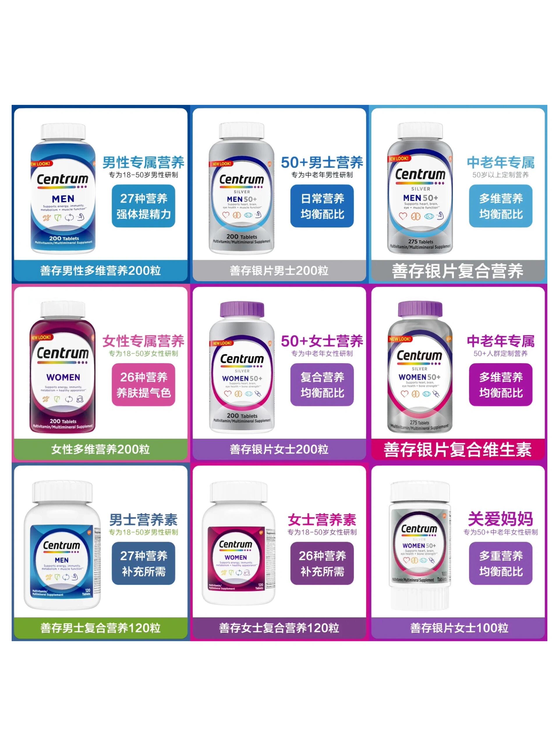 美国centrum惠氏银片善存 美国centrum惠氏银片善存保健品|||美国善存
