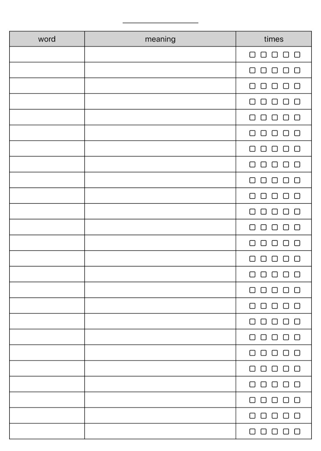 56615种英语记单词背诵打印纸模板,供大家参考