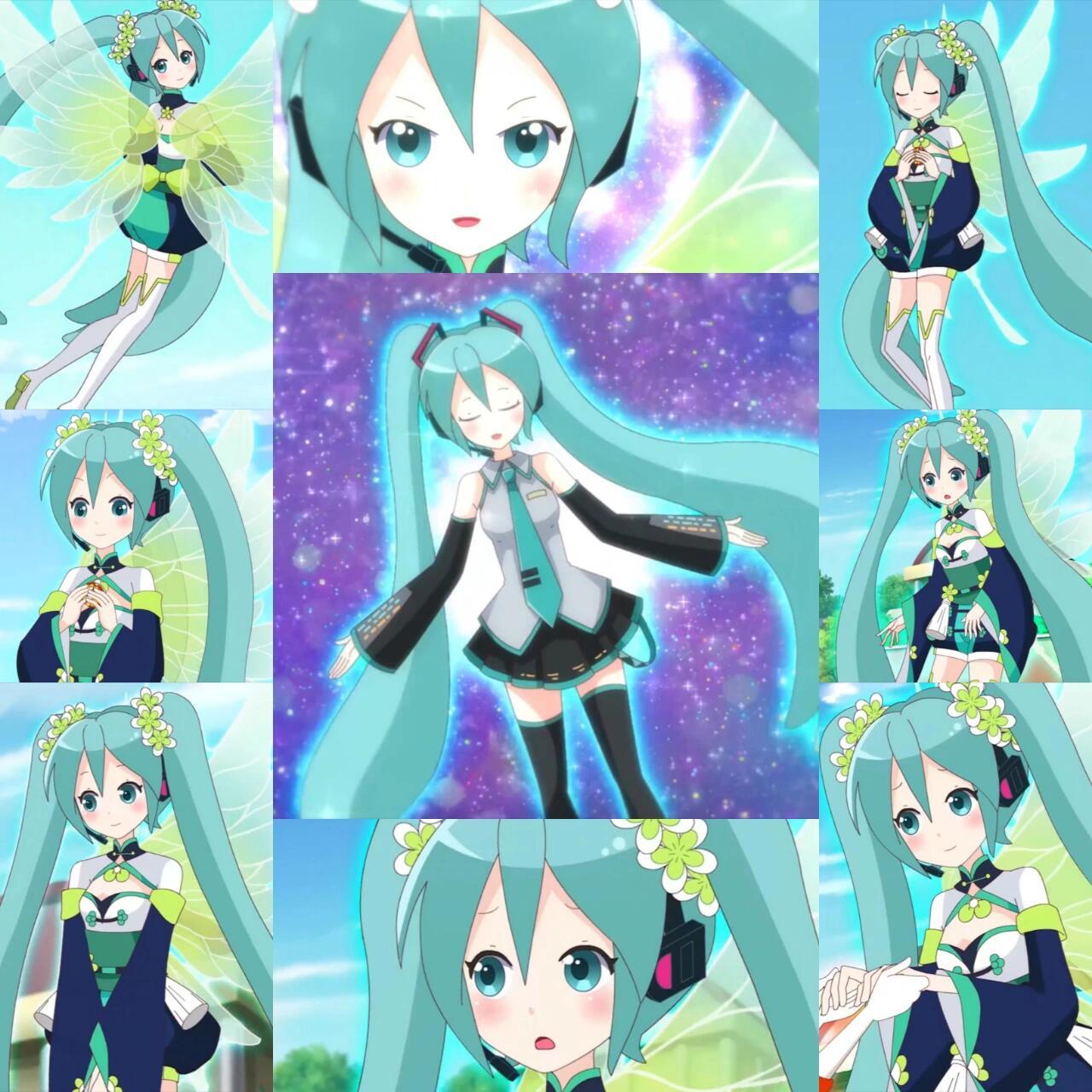 绿牡丹精灵王初音进化图片