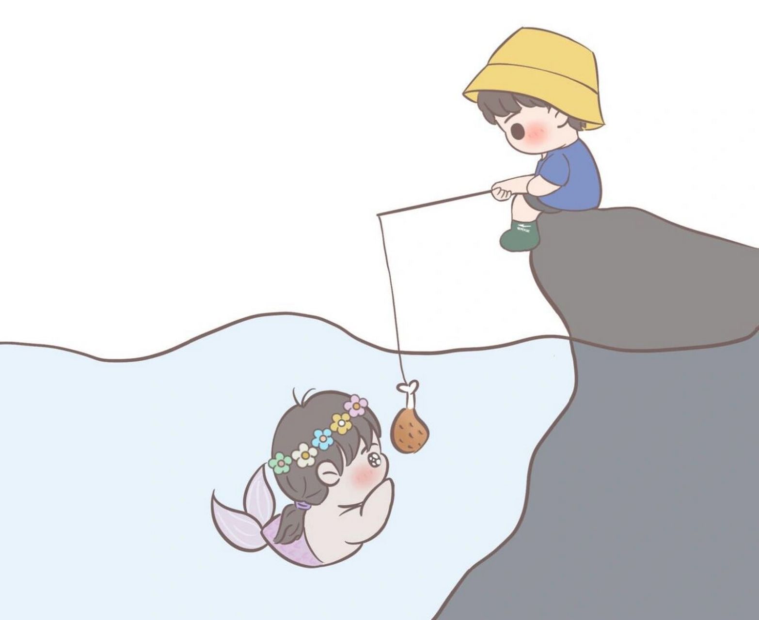 小胖鱼(女版)第一弹 超可爱原创情侣头像 还有什么能比用甜甜的情侣