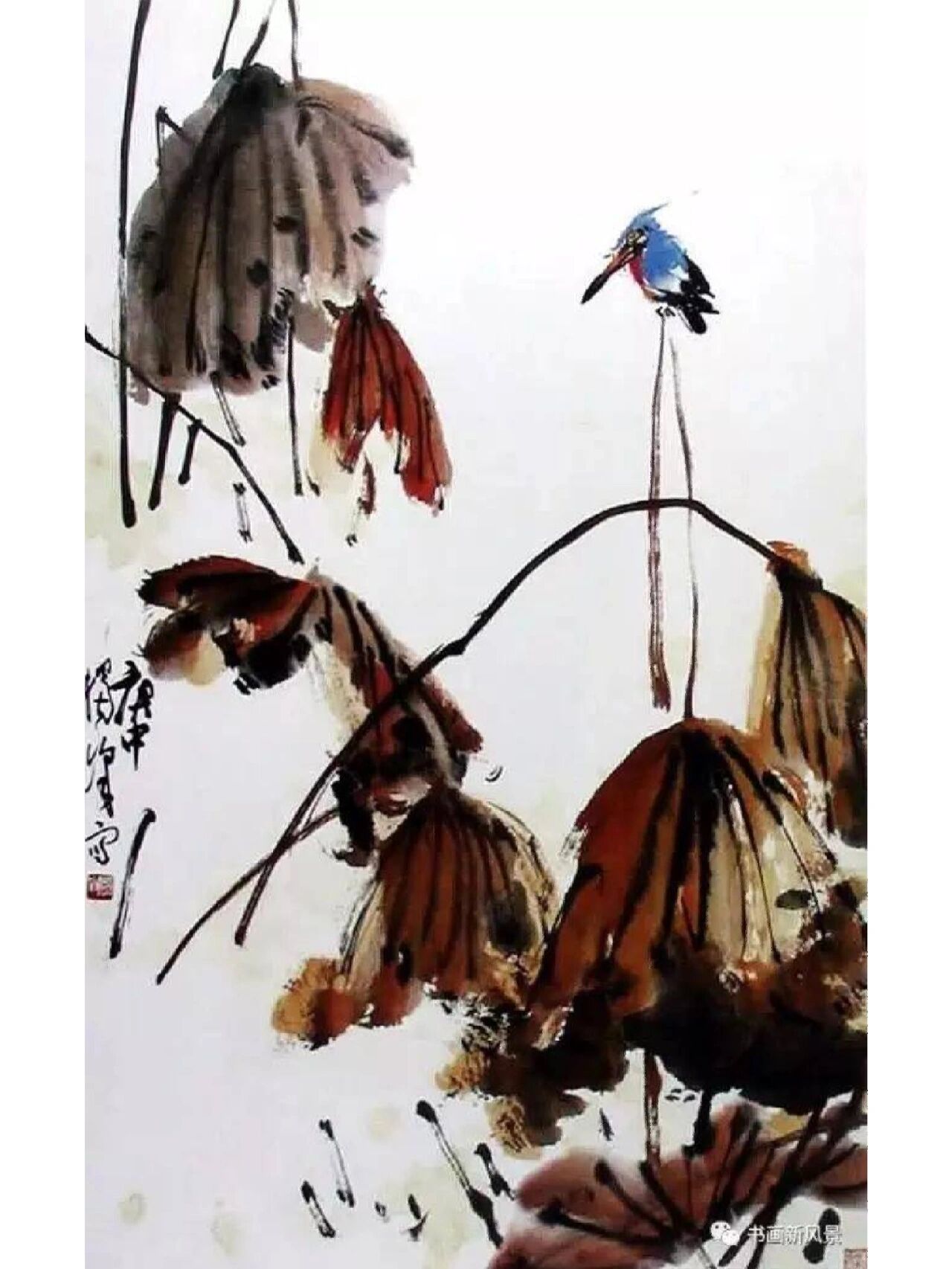 中国画名家残荷作品欣赏   图片来源:书画新风景