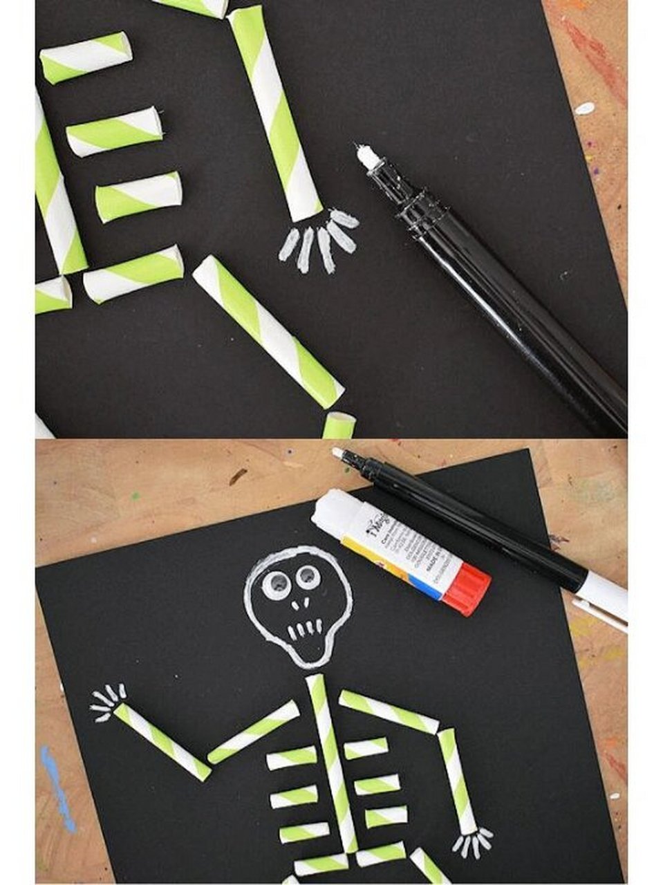 鬼节手工|棉签骷髅骨头小人|认识人体结构 今天是七月十四,趁着这个月