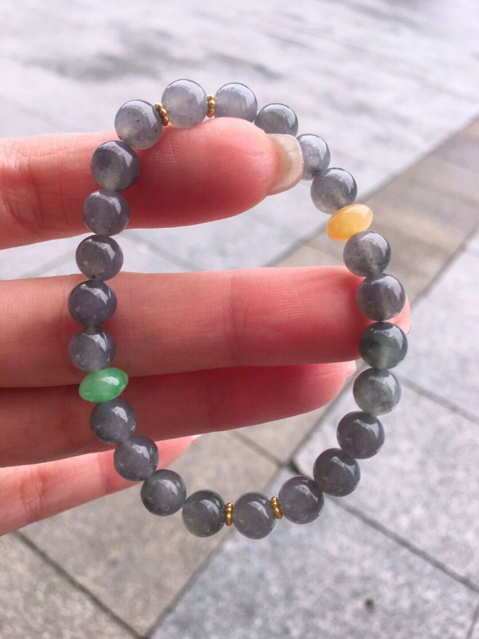 9678翡翠乌鸡手串78963千多 98冰润水透,仿佛置身于清澈的