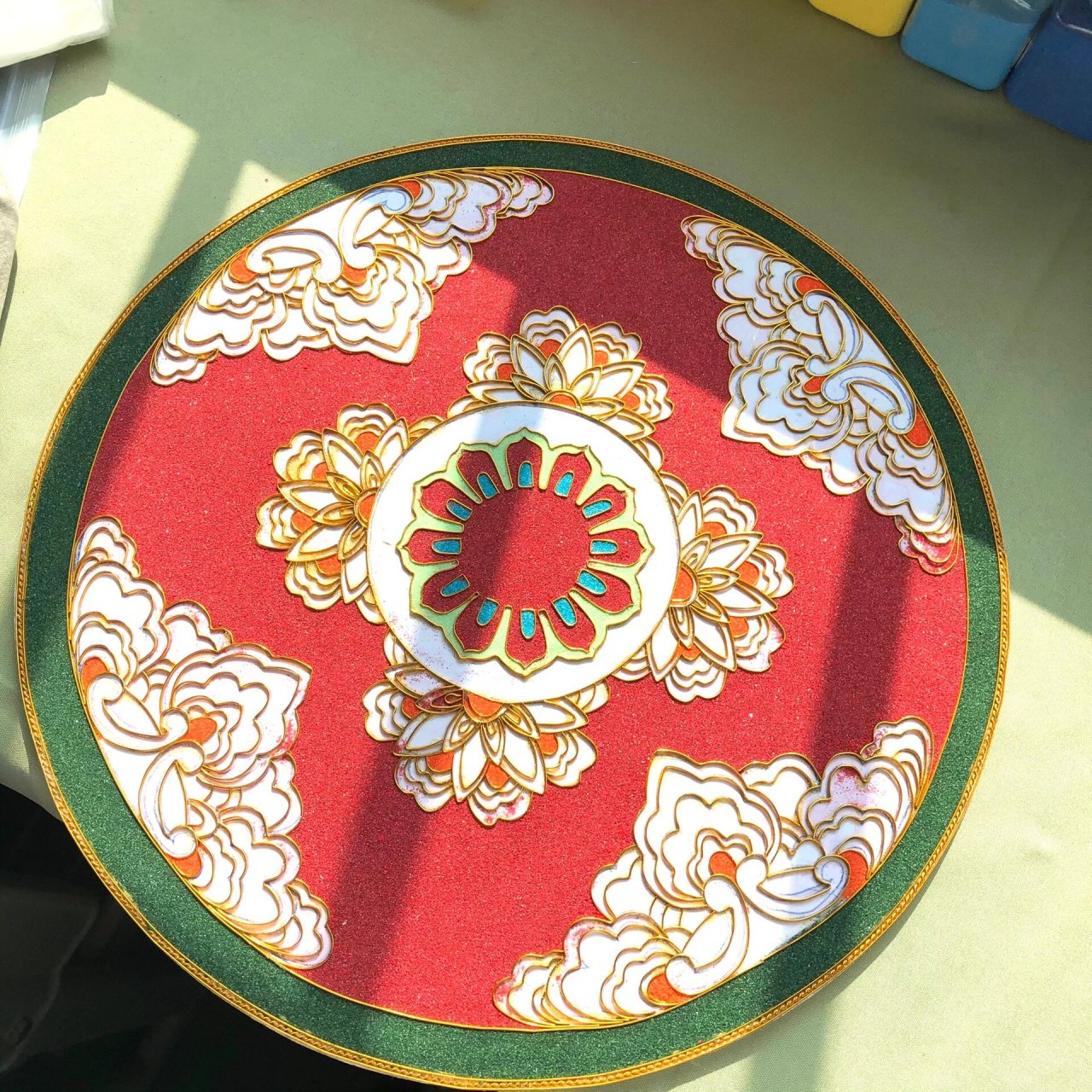 圆形适合纹样底稿 掐丝珐琅——适合纹样