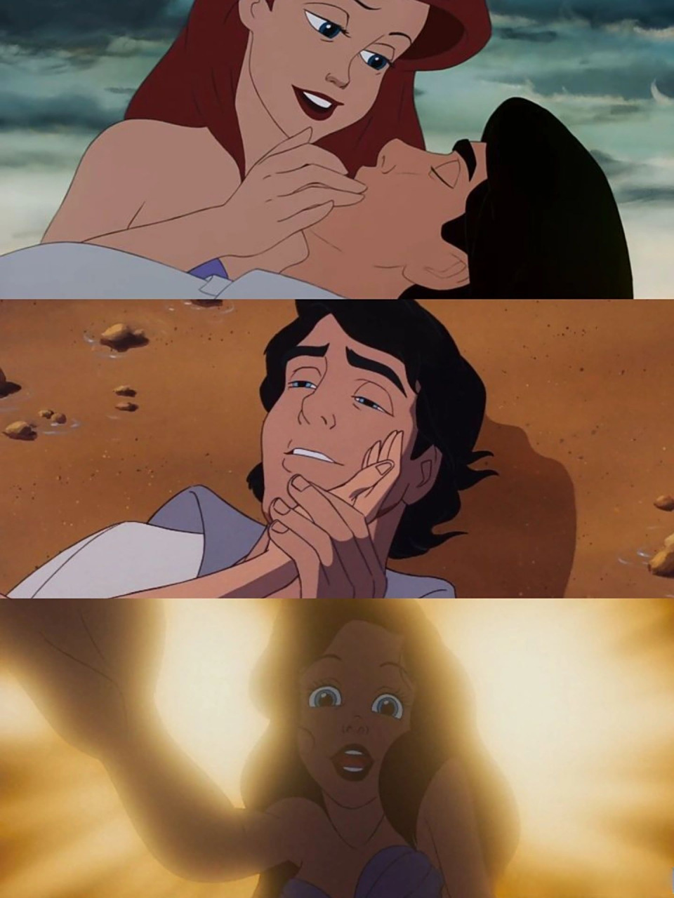 小美人鱼救王子剧照#《小美人鱼》结局是王子娶了人类公主对吧[可怜]