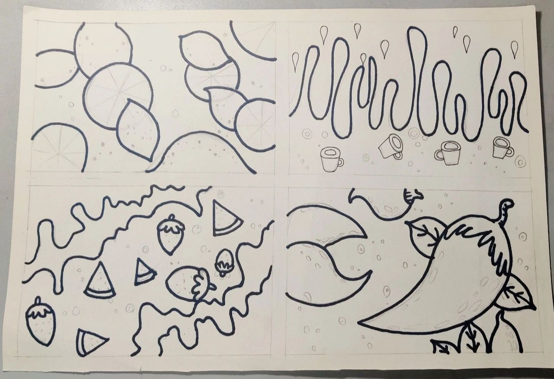 《酸甜苦辣》创意画