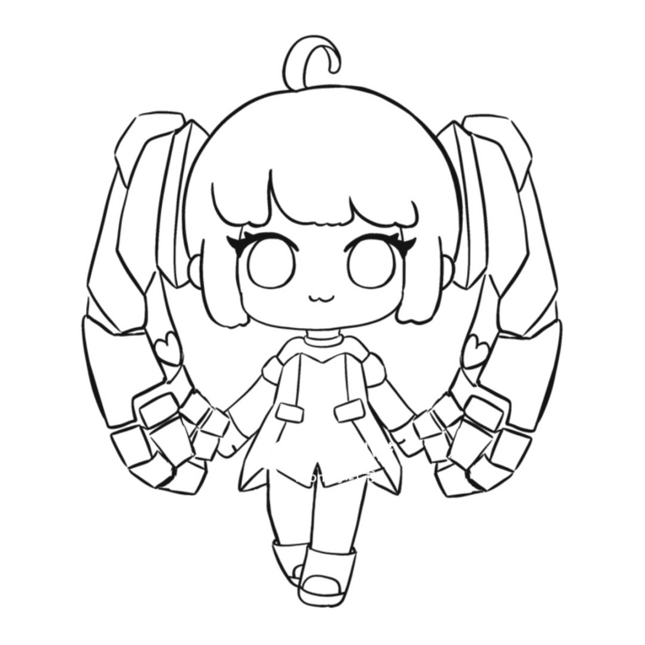 迷你世界简笔画 朝露繁花 天仙子 泡泡幻音 迷你世界四位简笔画 分解