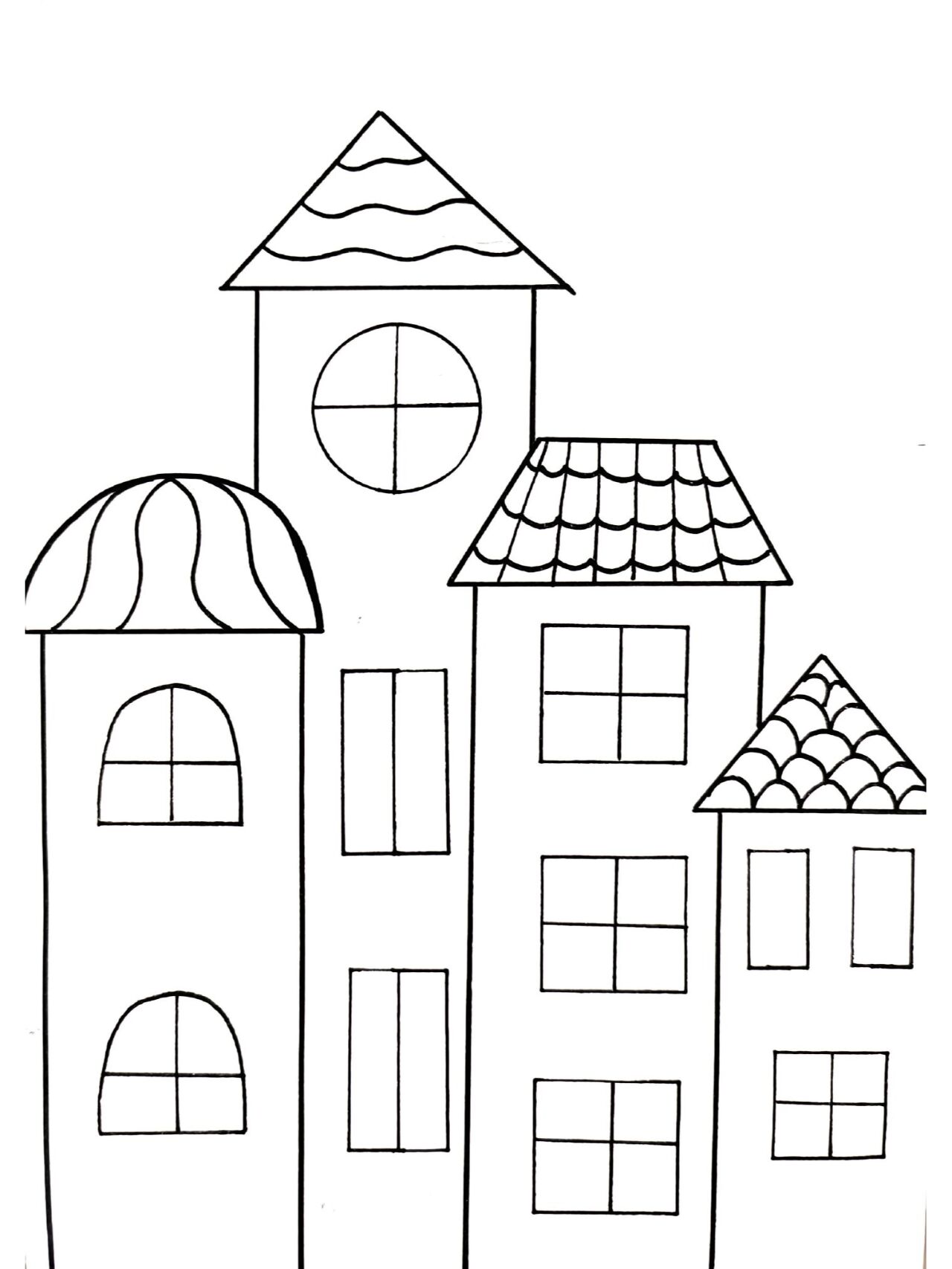 简笔画房子合集