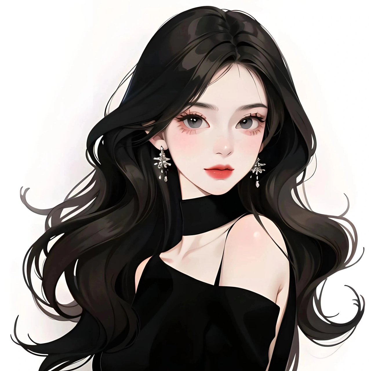 清冷|我自风情万种,与世无争 #少女头像# #美女头像# #漫画头像# #ai