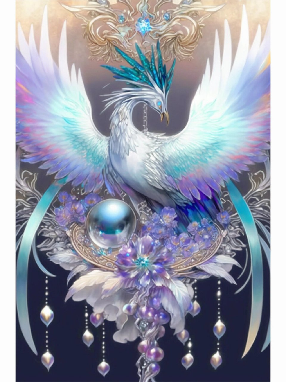 凤凰神鸟系列插画,鸟系拟人 凤凰是一种传说中的神鸟,它被认为是不朽
