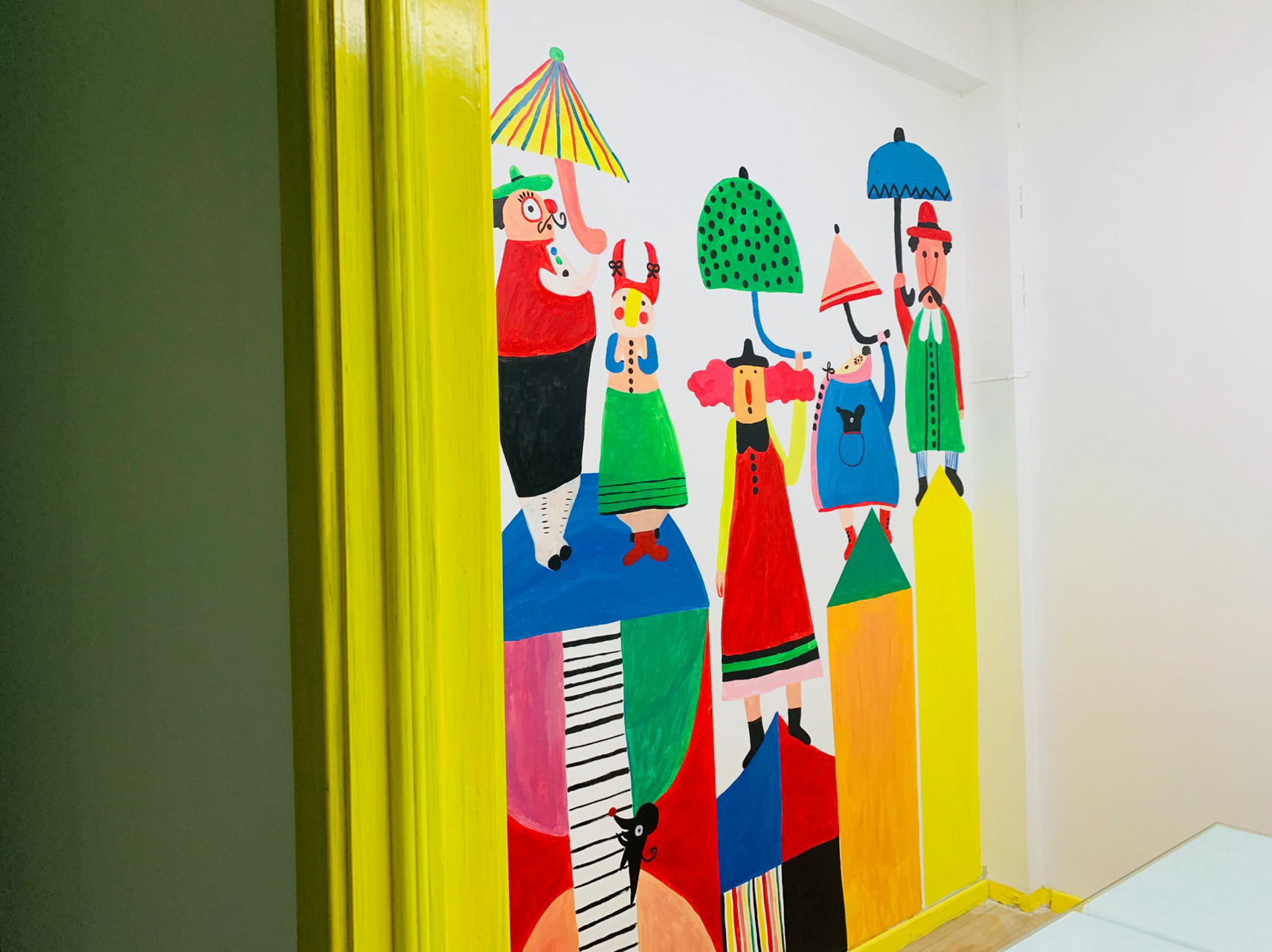 100个素材分享-1适合画室墙绘的插画组图 最近刚画好了两面墙,分享给