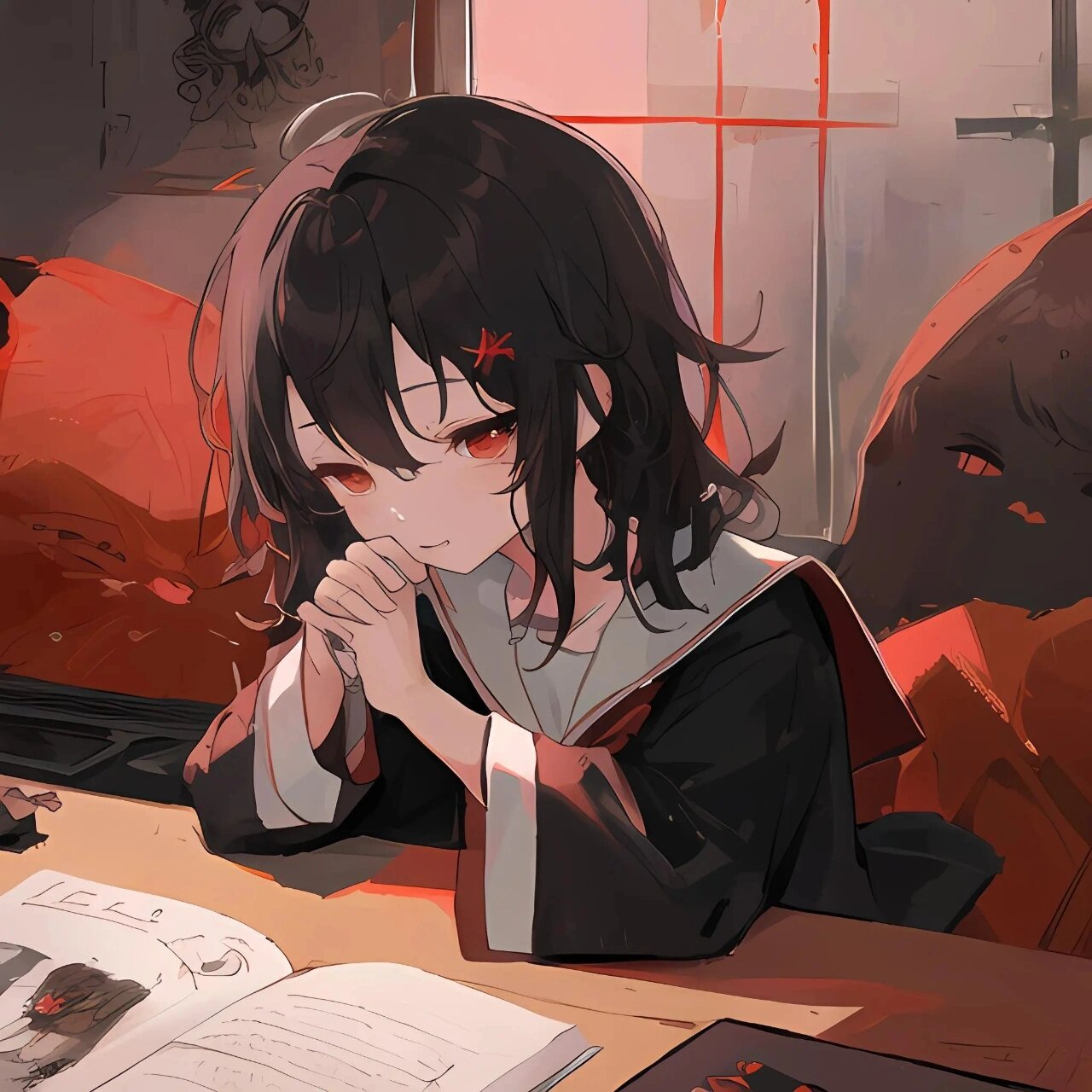 红瞳萝莉 #新头像的魅力# #ai绘画# #无界版图ai绘画# #绘画# #头像