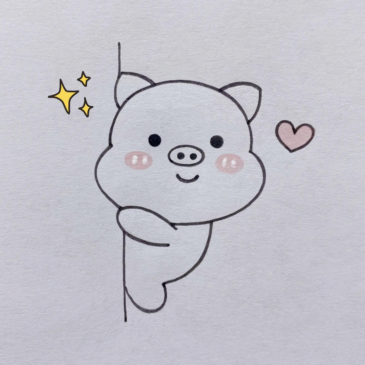 哈哈,各位小伙伴们,今天我要带大家一起来画个超级可爱的猪头图片!