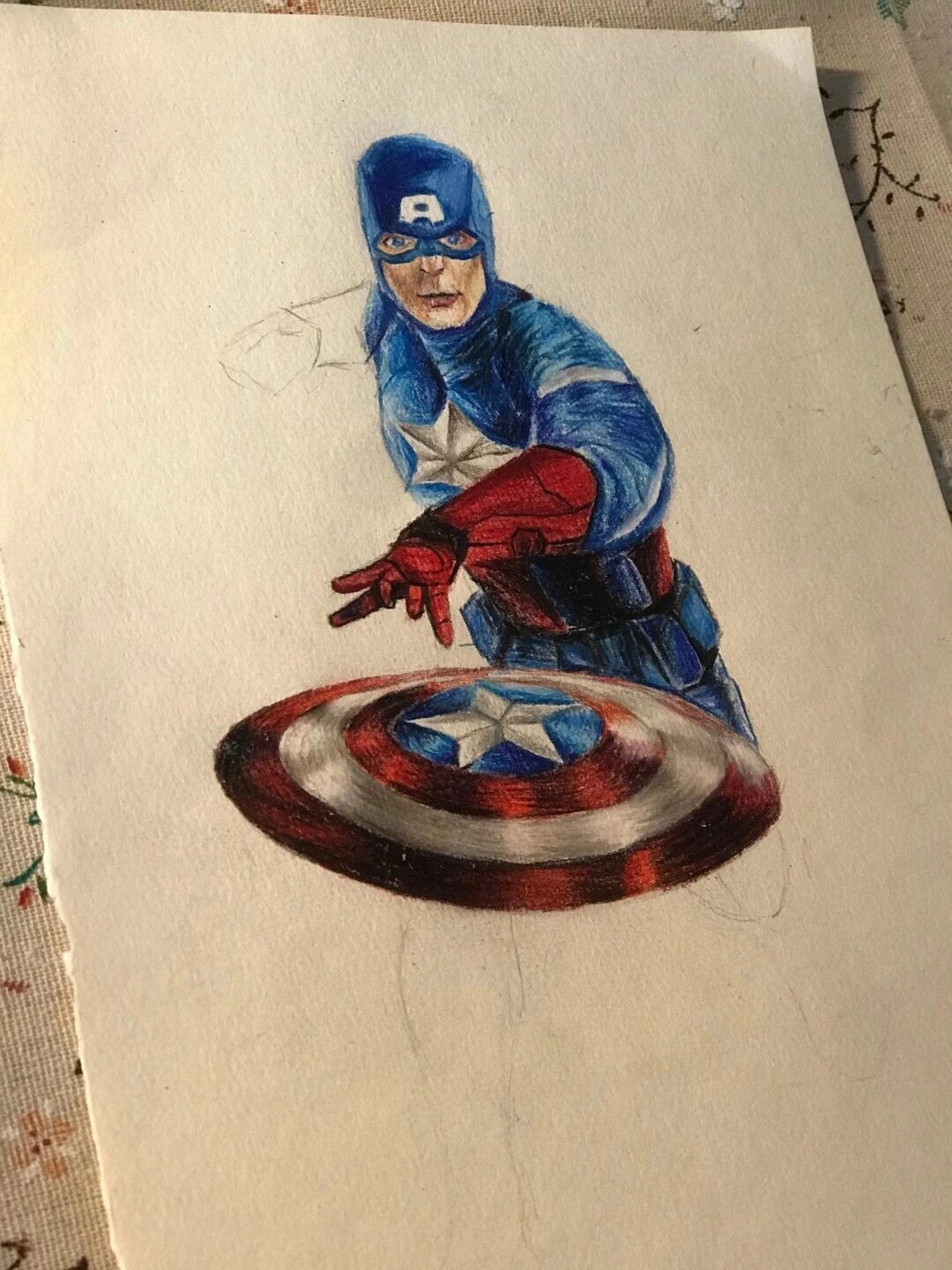 发现了去年还是11岁的时候画的两张彩铅 当时真的是个妥妥的漫威迷
