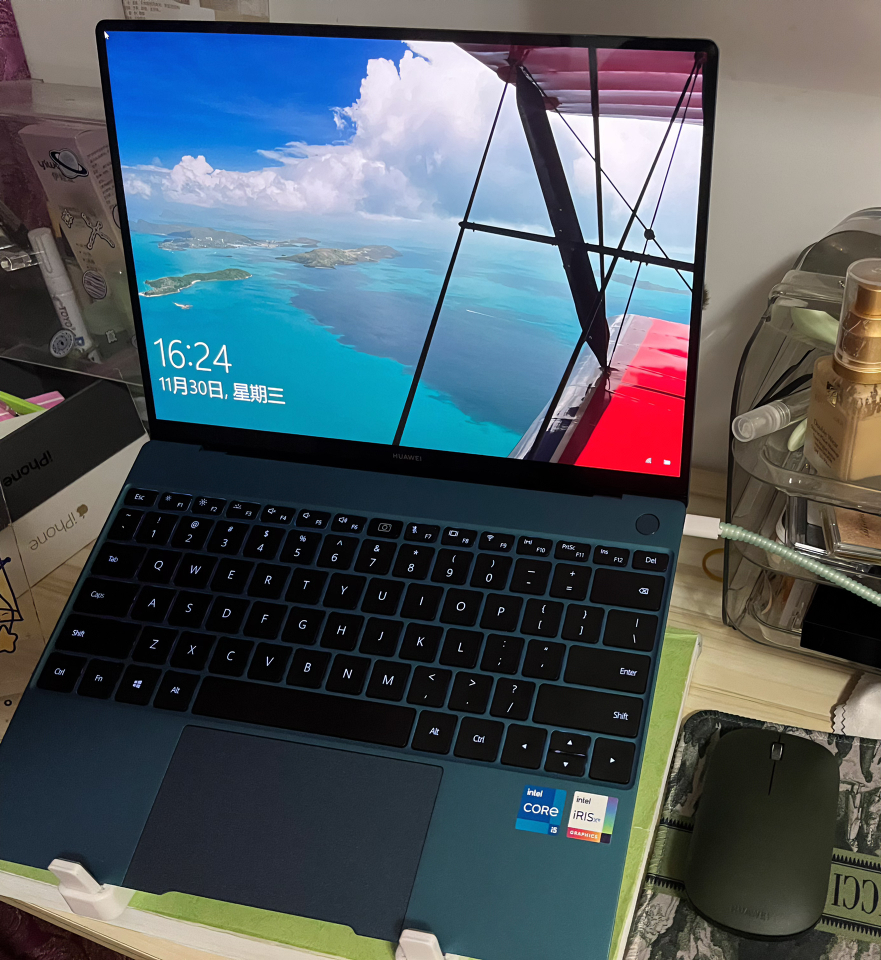 华为matebook x 使用半年感受 i5 16 512 青山黛 京东下单6740(有点买