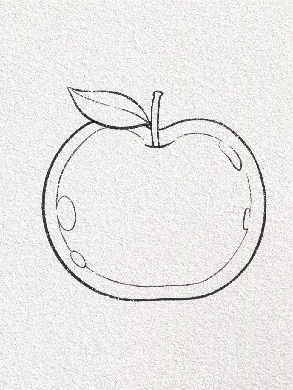 96可爱简笔画12/100|教你画简单苹果