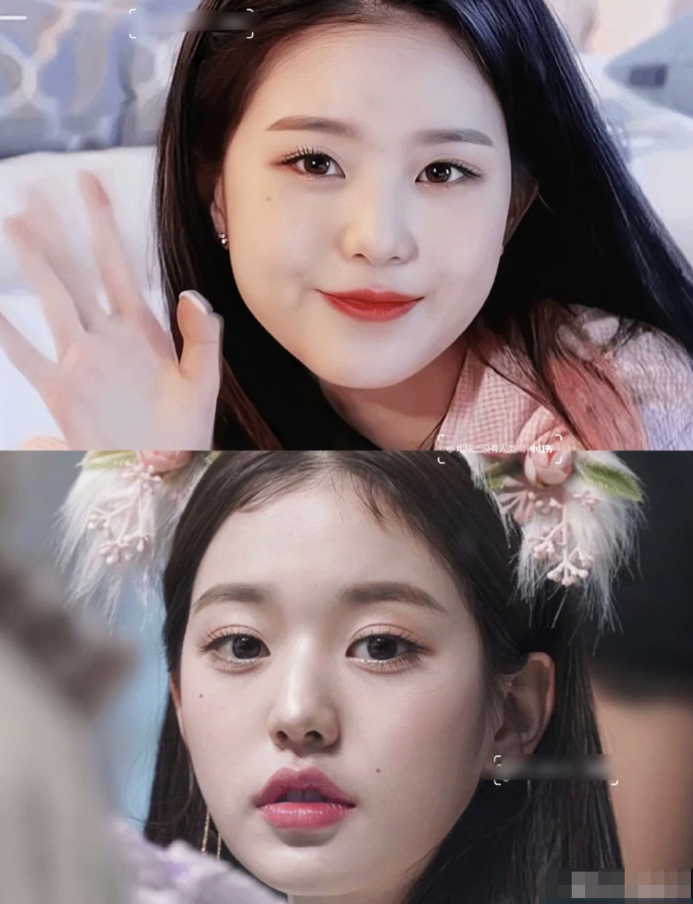 张元英的脸型变化这么大,前面留白好多啊,五官小脸大,这是出道年纪小