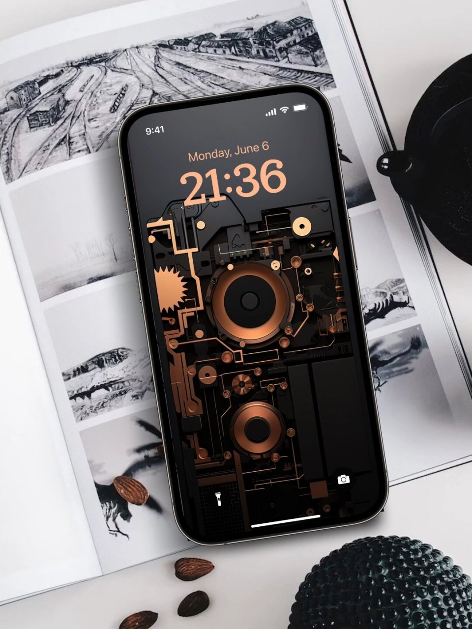 镂空金属-透明手机壁纸/0036