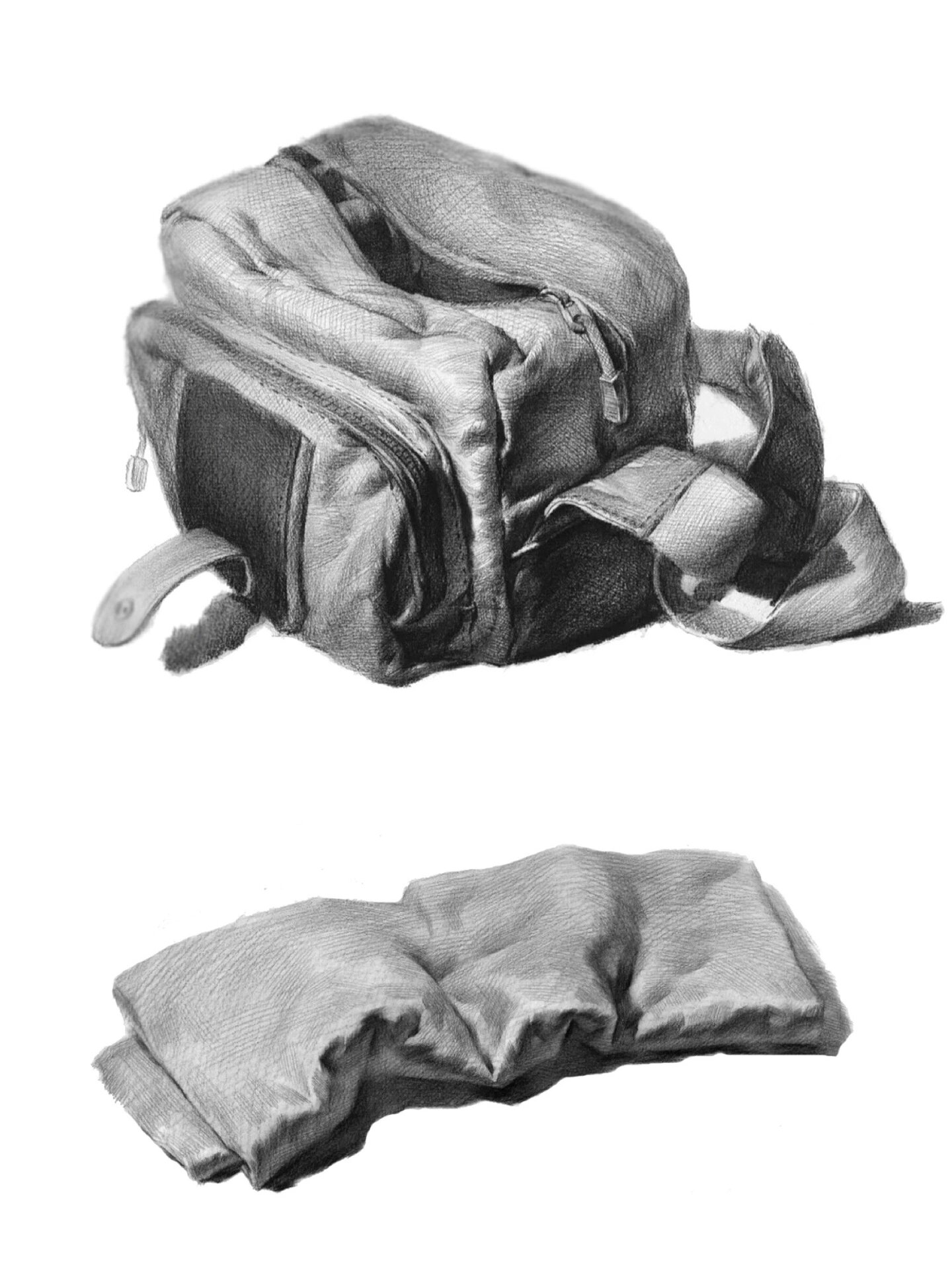 东华大学考研设计素描21年考试物体|乒乓9915