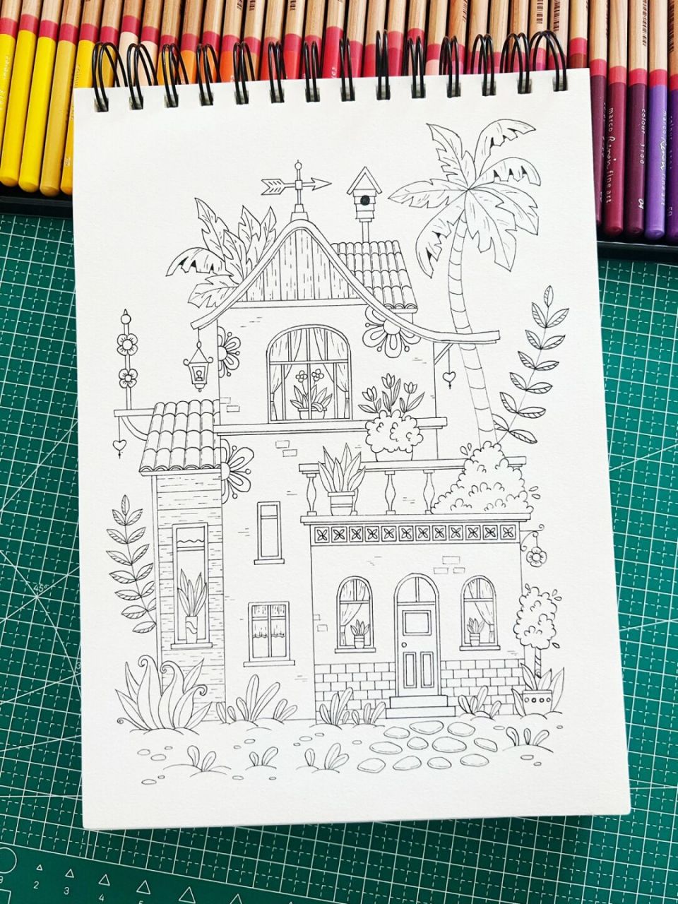 小房子系列线稿(手绘临摹) #彩铅画# #手绘临摹# #彩铅手绘# #线稿