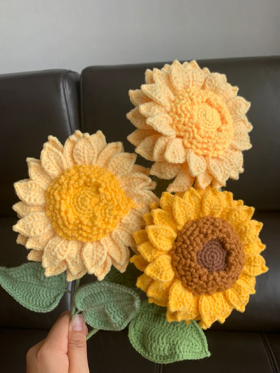 钩织花束图解8——向日葵 向日葵钩完太有成就感啦!图解来源98手作