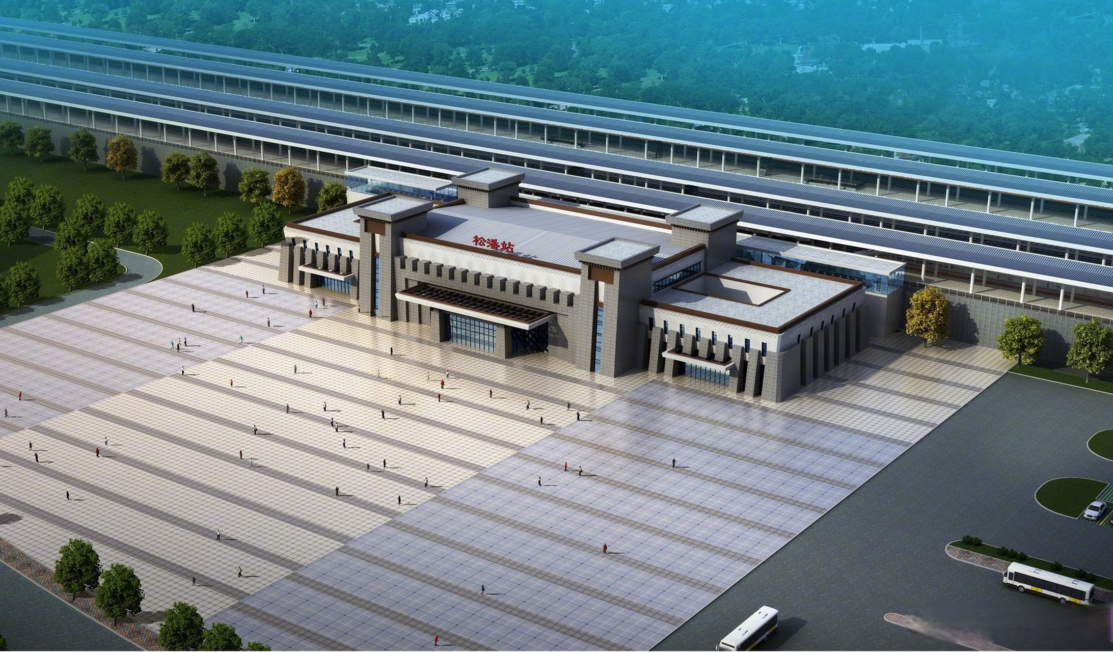 【成兰铁路最大车站松潘站工程钢结构全部封顶,全线预计2023年底建成