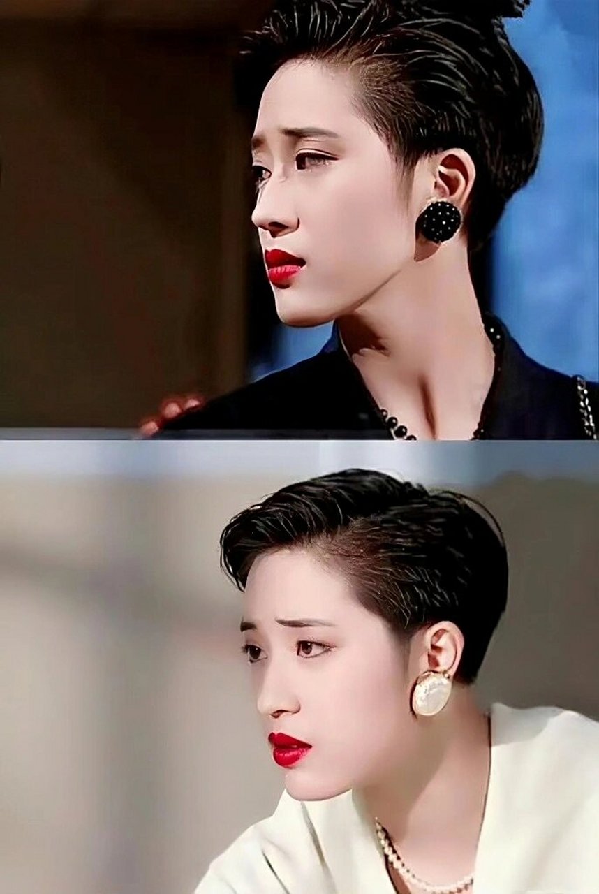 回看经典港剧,90年代真的超级流行短发 大方露出额头或鬓角,自信焖