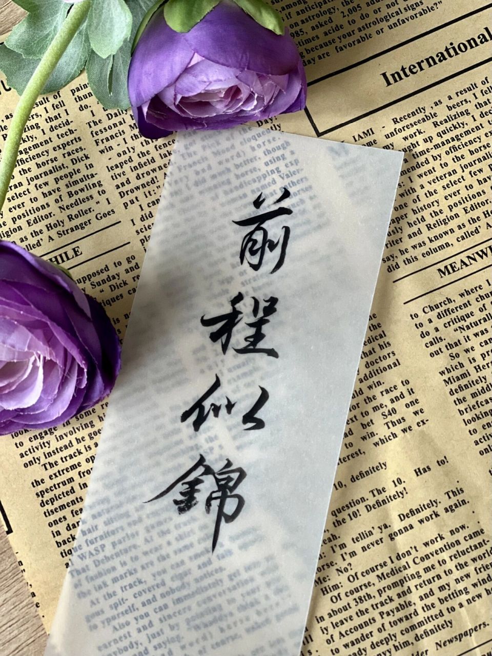 前程似锦 前途似海 来日方长 祝你 全力以赴 然后 前程似锦#每日练字