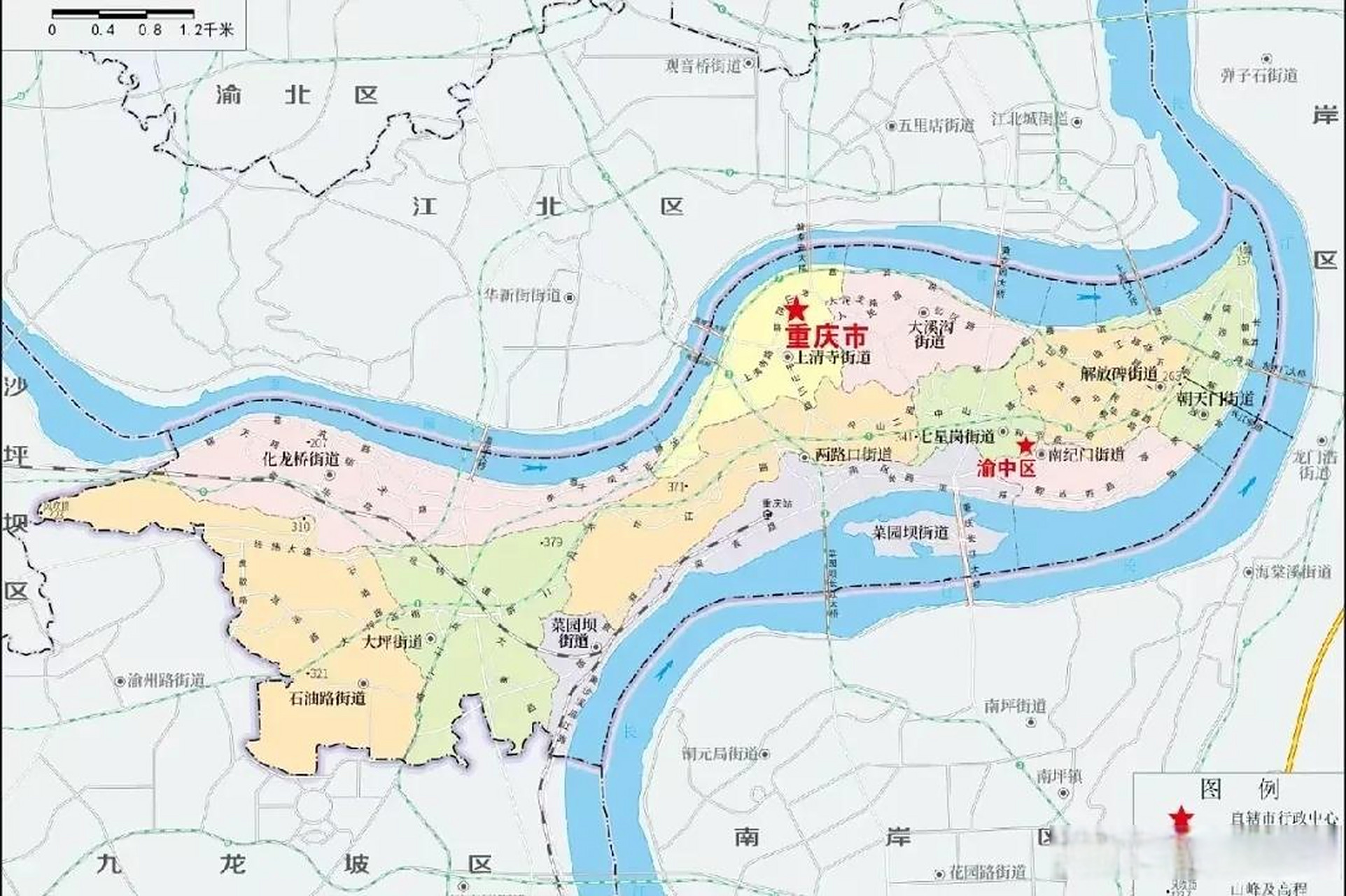 重庆面积最小的区县就是渝中区,这个主城区面积才23.24平方千米.