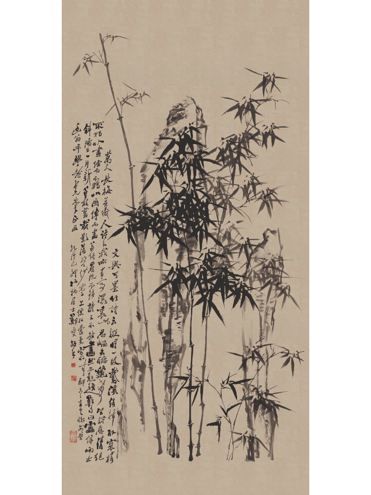 勃勃生机一郑板桥画竹